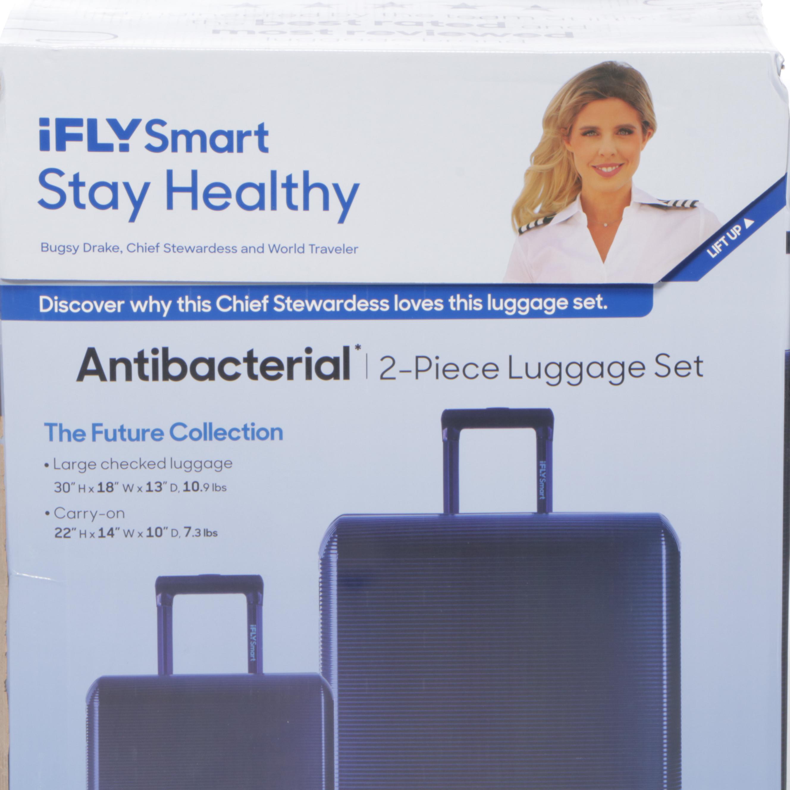 iFLY Smart Antibacterial TwoPiece Luggage Set EBTH