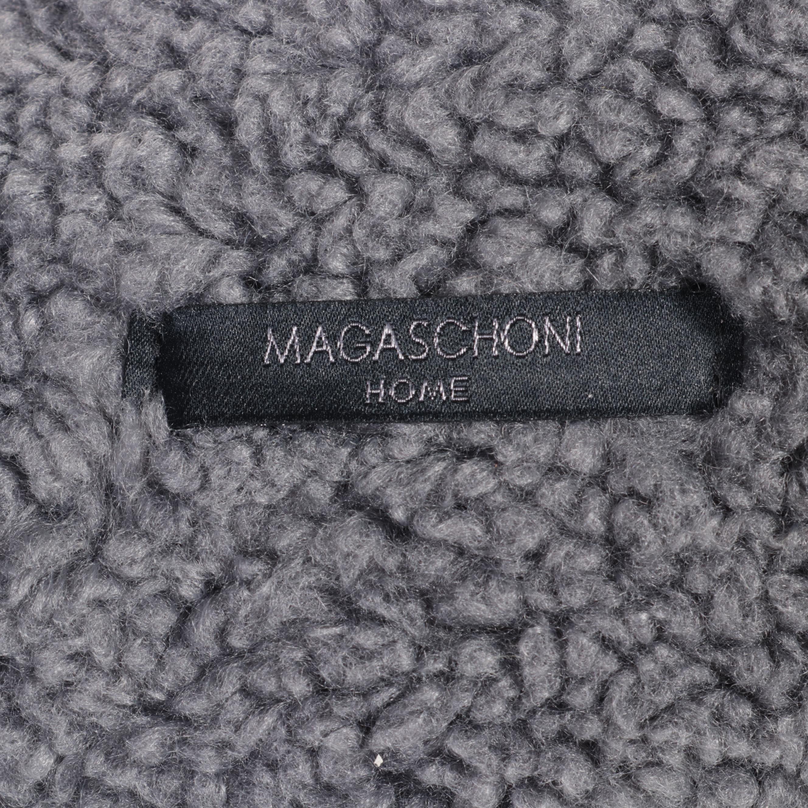 Four Magaschoni Home Plush Mineral Blue Fleece Accent Pillows EBTH