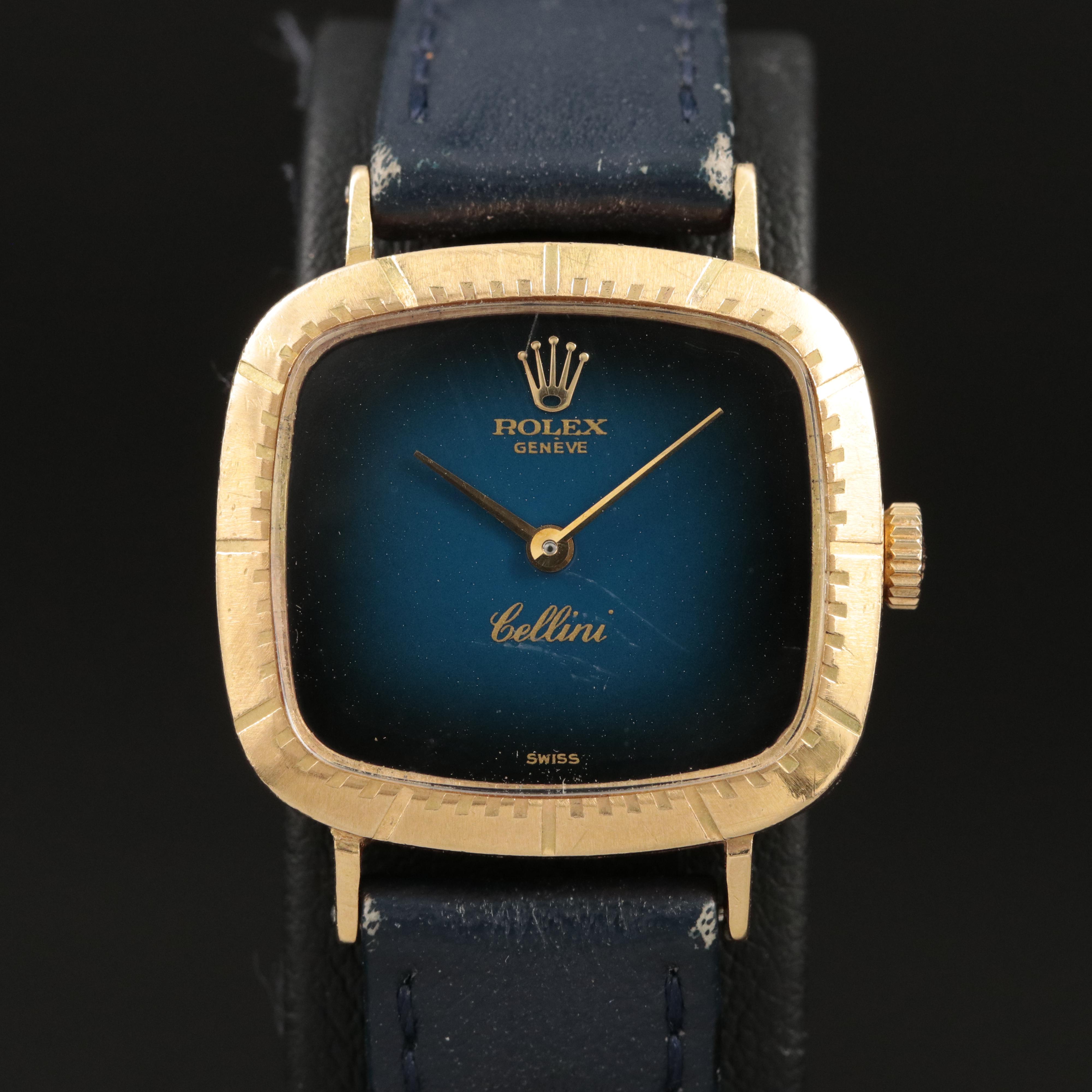 18K Rolex Cellini Blue Gradation Wristwatch | EBTH