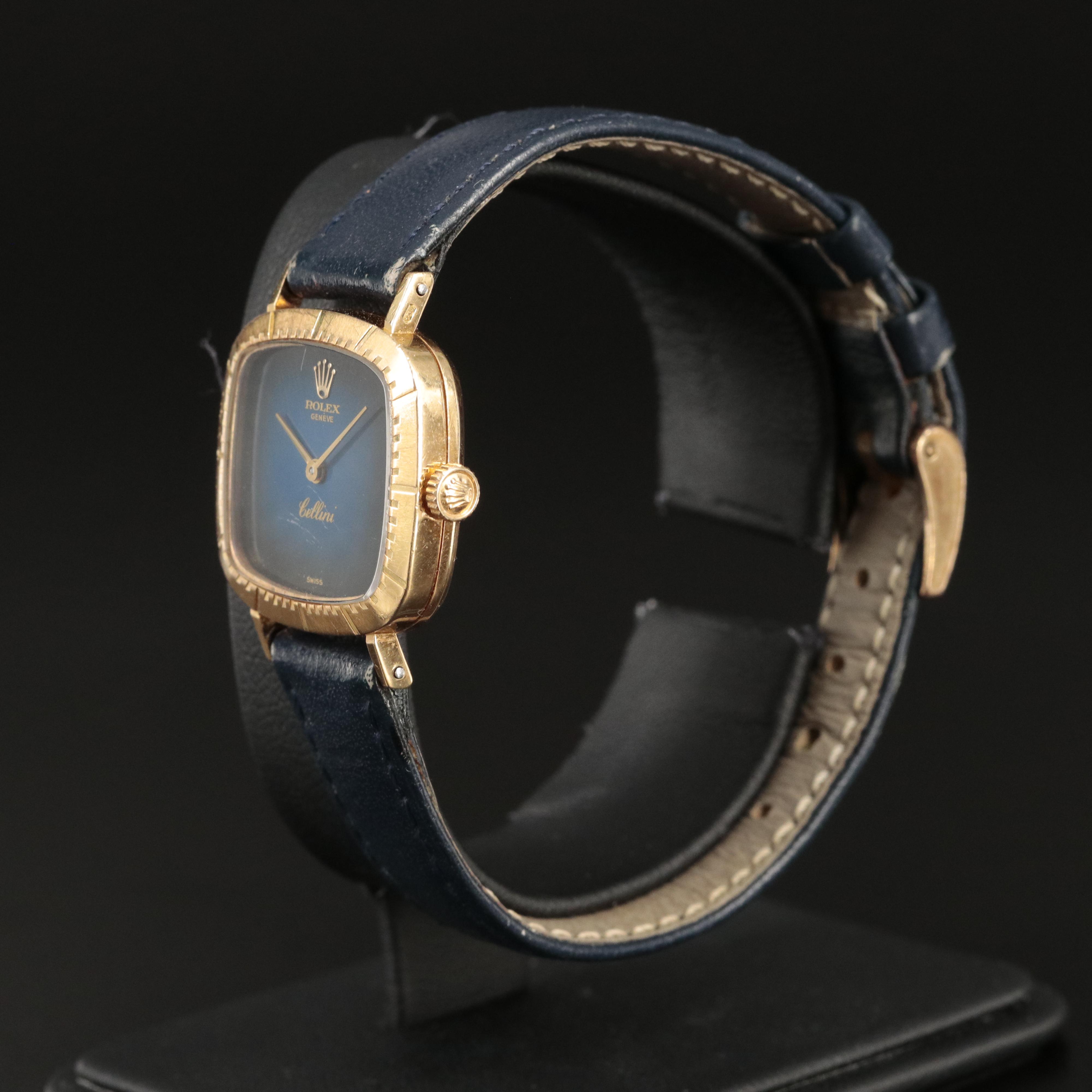 18K Rolex Cellini Blue Gradation Wristwatch | EBTH