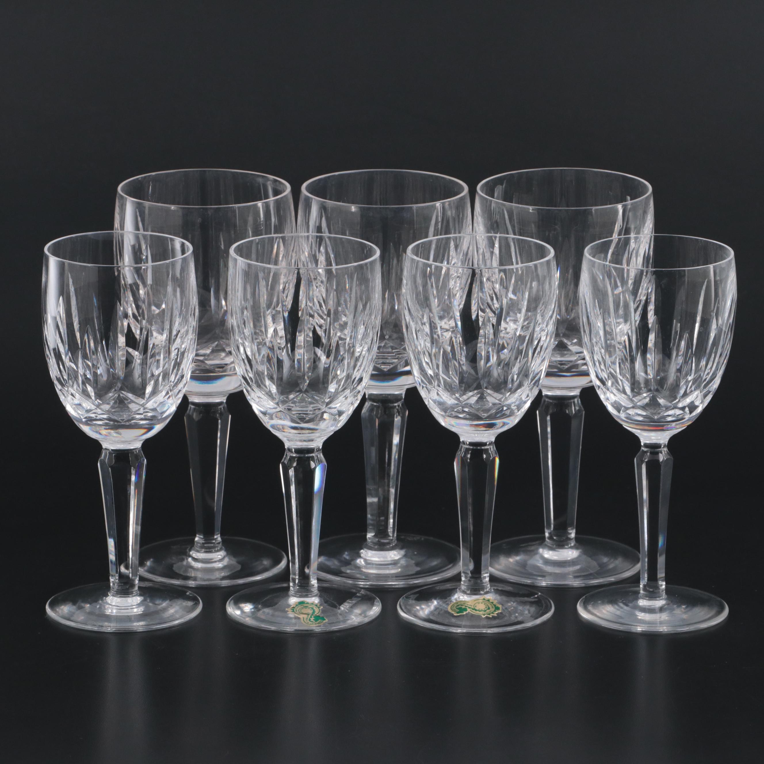 Waterford "Kildare" Crystal Water Goblets and Claret Wine Glasses EBTH