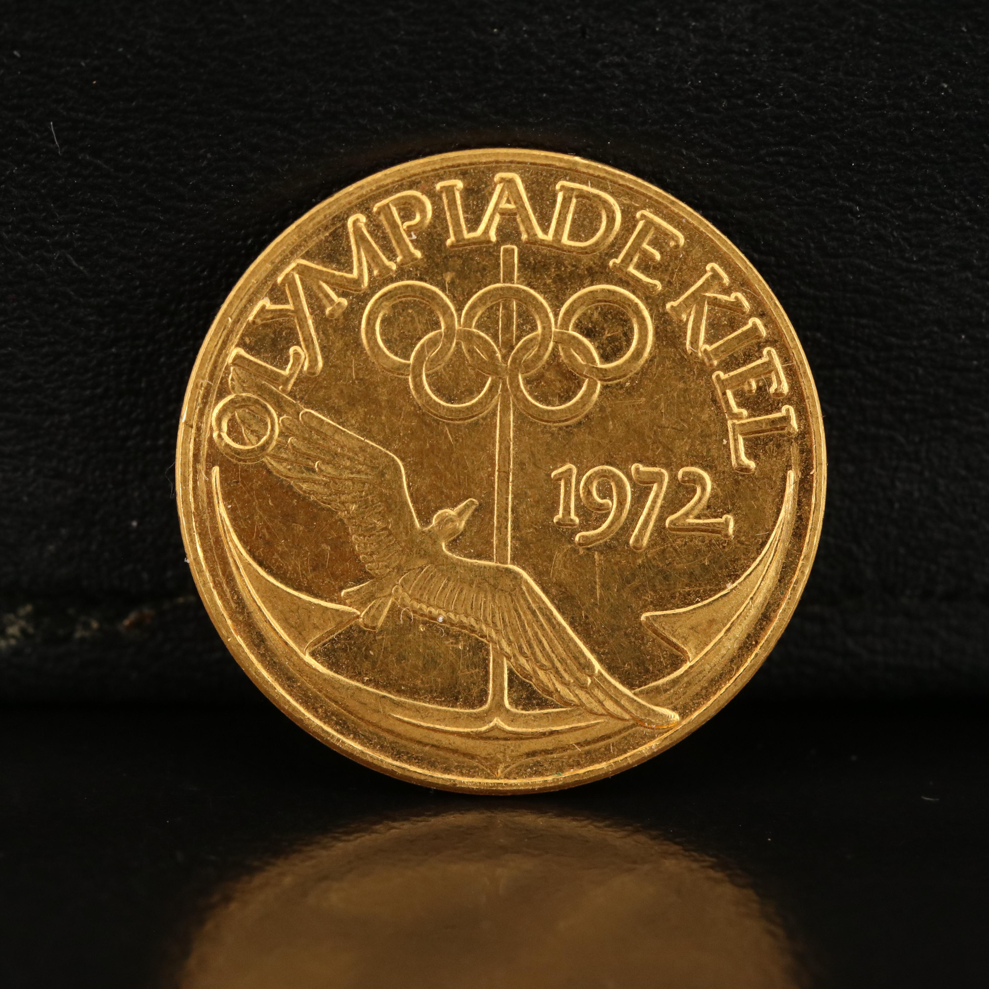 1972 Munich Olympics Gold Medal Commemorating the Olympic Games in Kiel