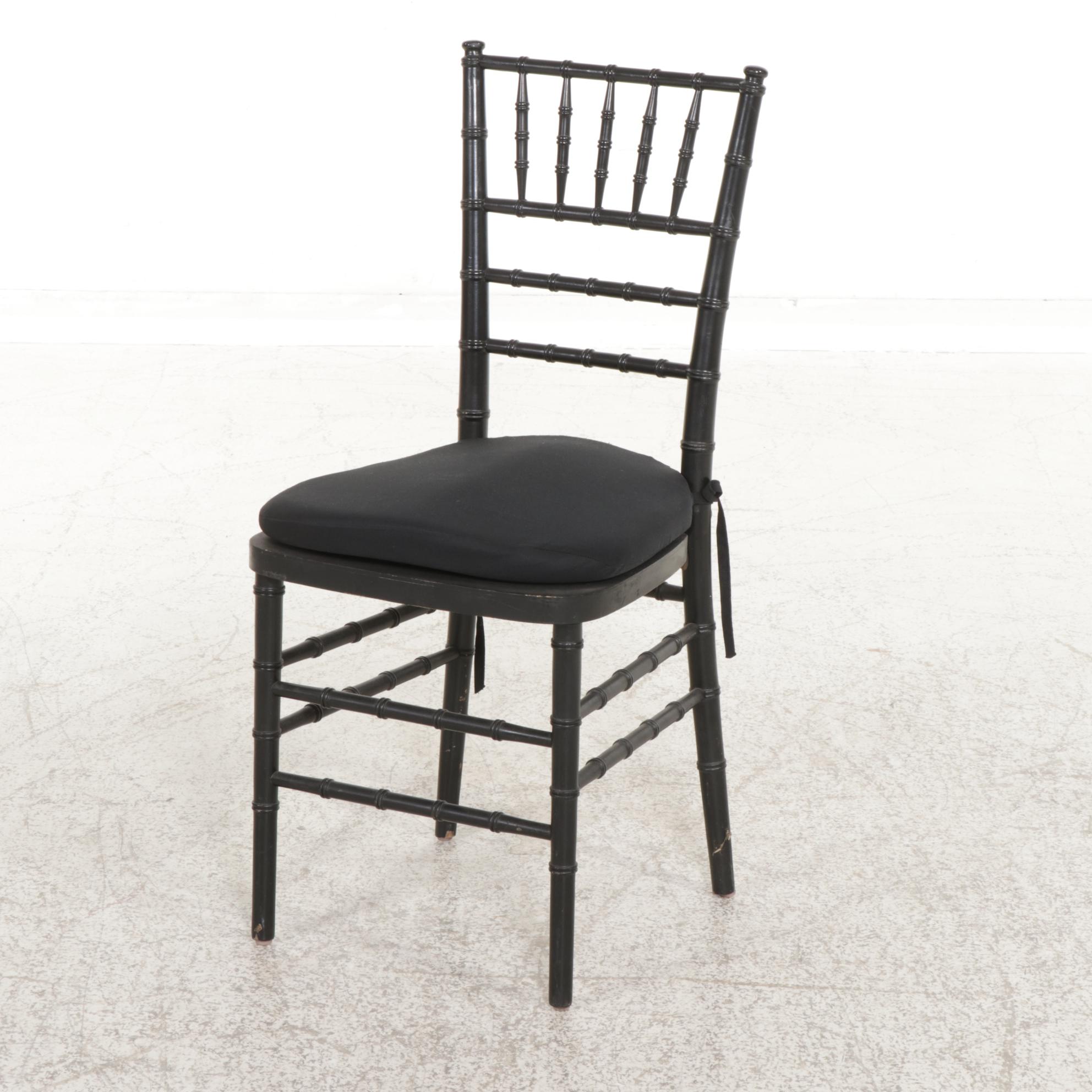 Chiavari Style Ebonized and BambooTurned Banquet Chairs EBTH
