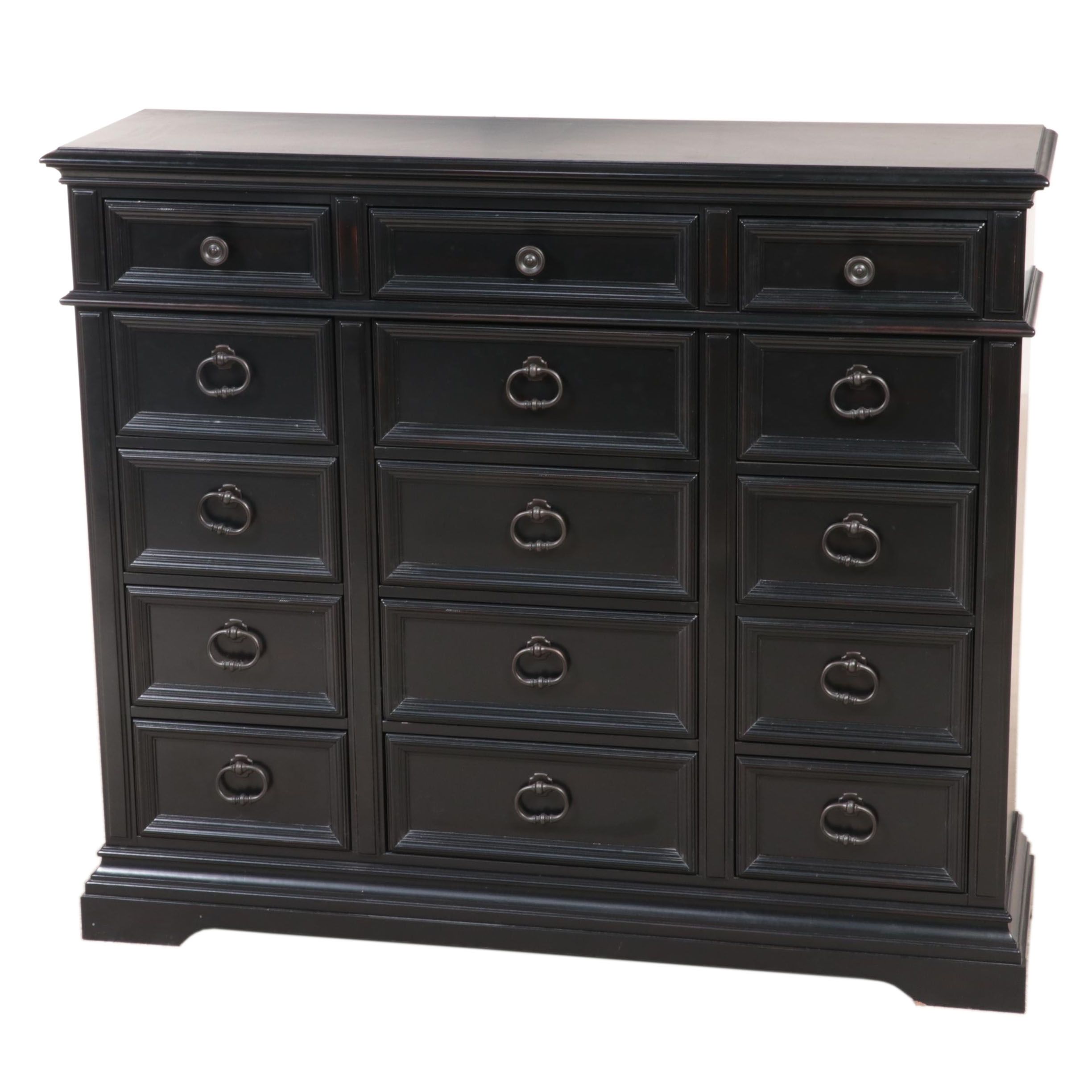 Havertys "Arrington" Ebonized FifteenDrawer Chest EBTH