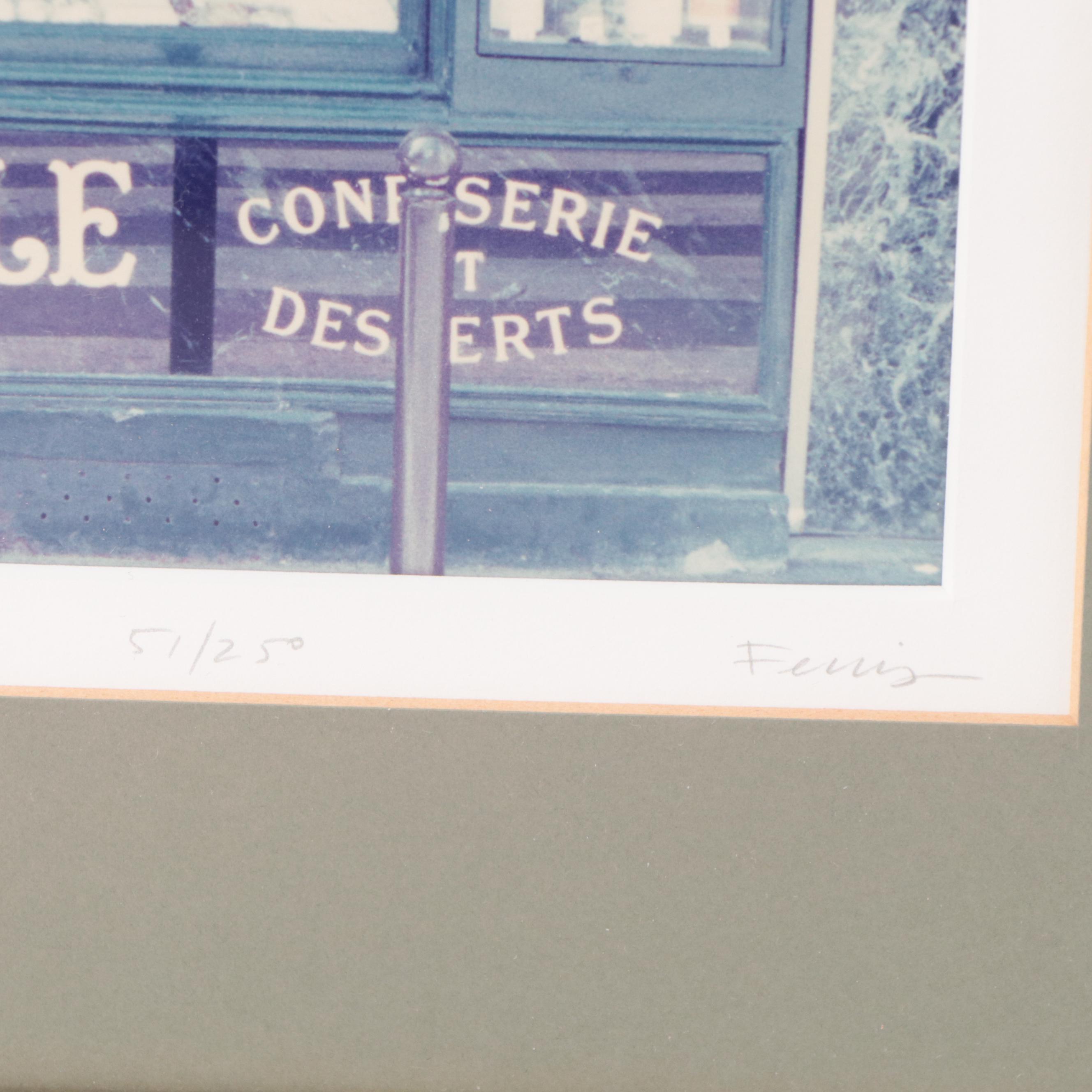 Color Lithograph Map of France and Photograph of Parisian Storefront | EBTH