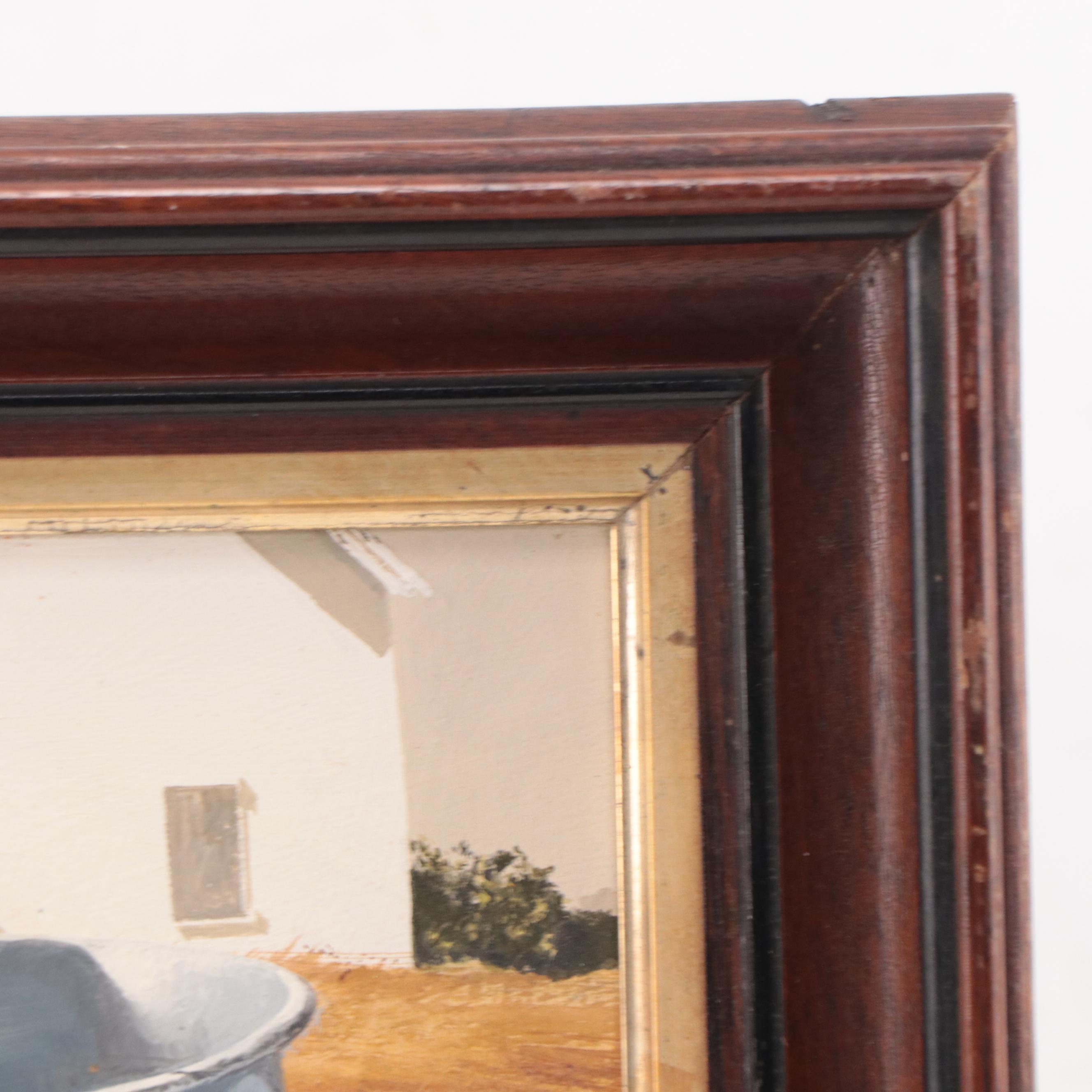 David Wayne Gray Tempera Painting "Shadows of the House" EBTH