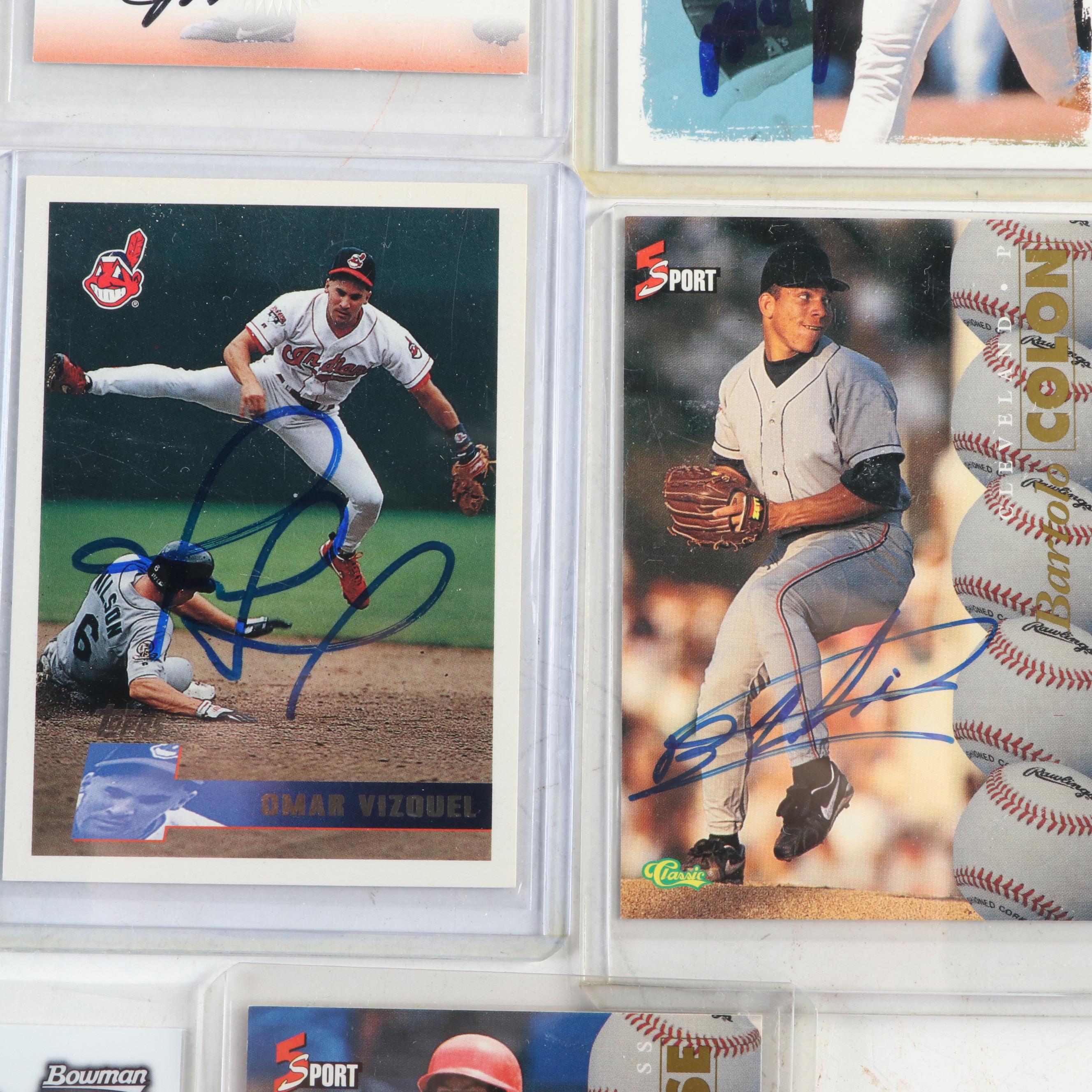 Topps, Other Signed Baseball Cards With Joyner, Colon, More, 1980s