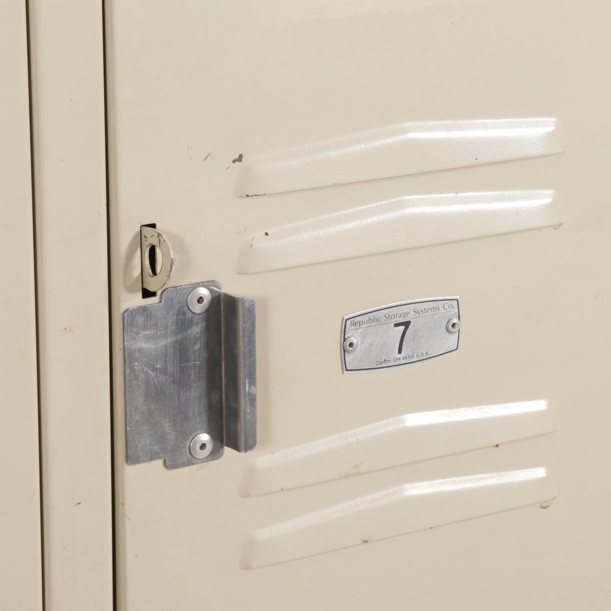 Republic Storage Systems Industrial Style Metal Lockers, Late 20th