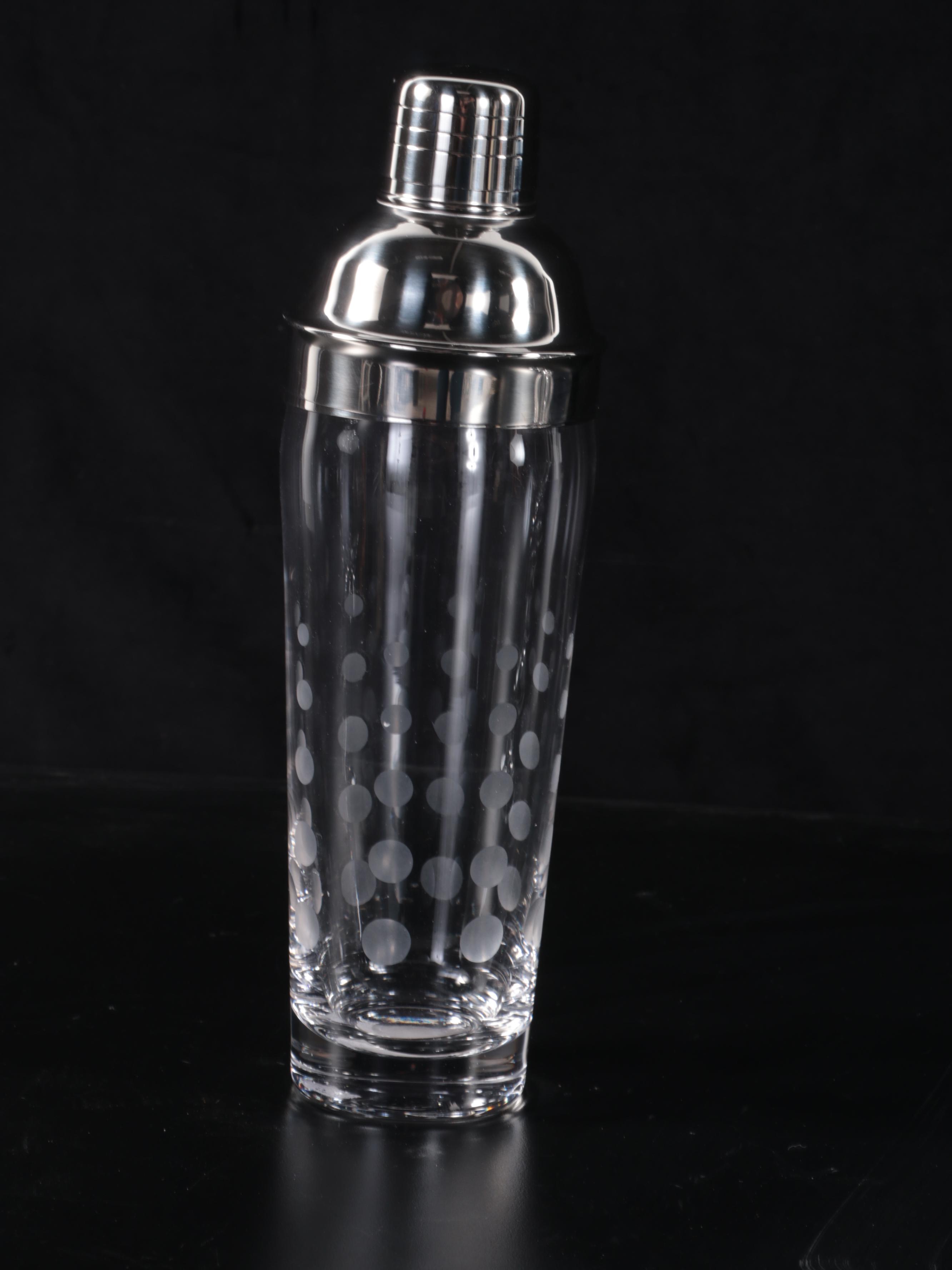 Mikasa Glass Cocktail Shaker and Martini Glasses Set EBTH