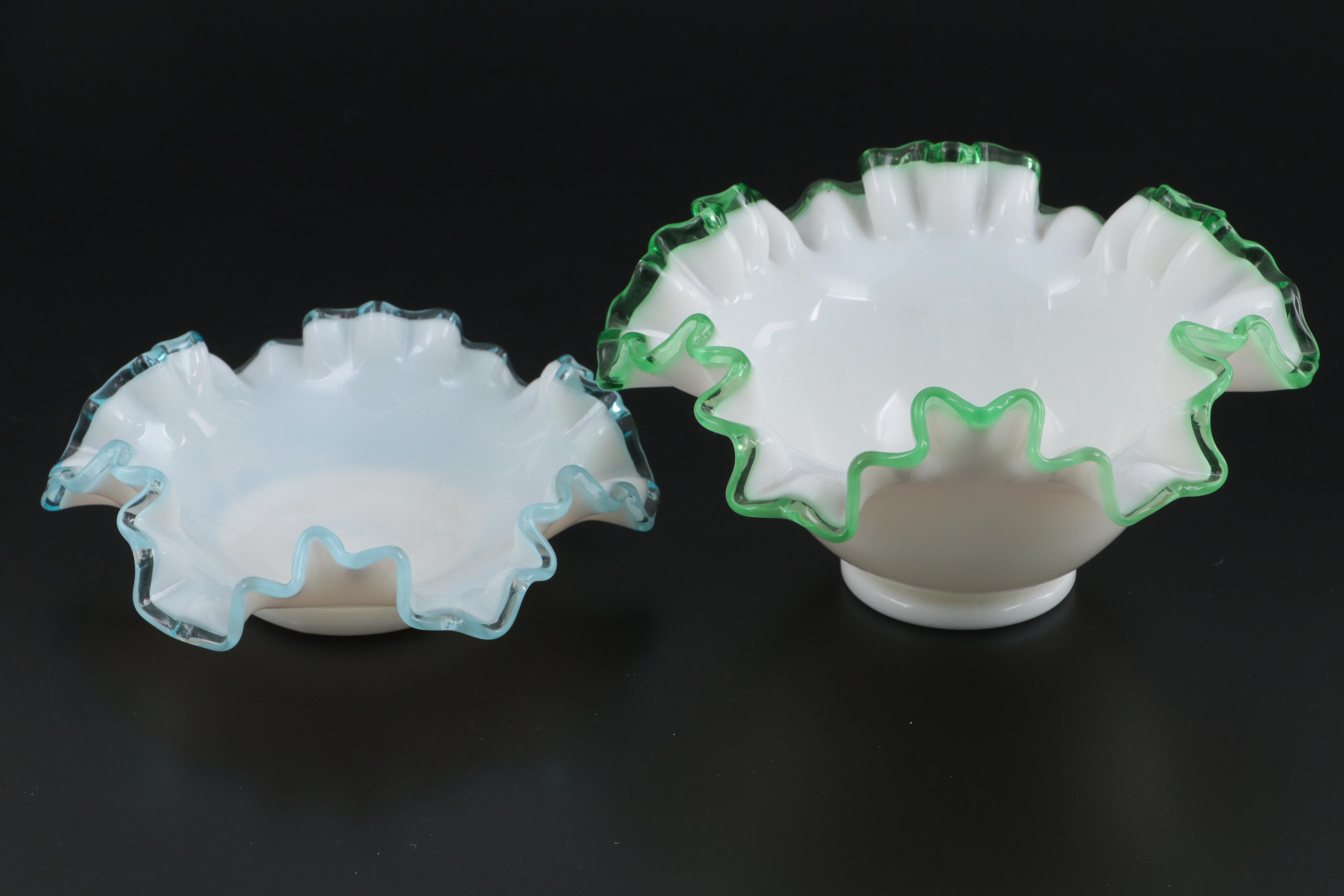 Fenton Limited Edition Artist Signed Glass Deviled Egg Server with