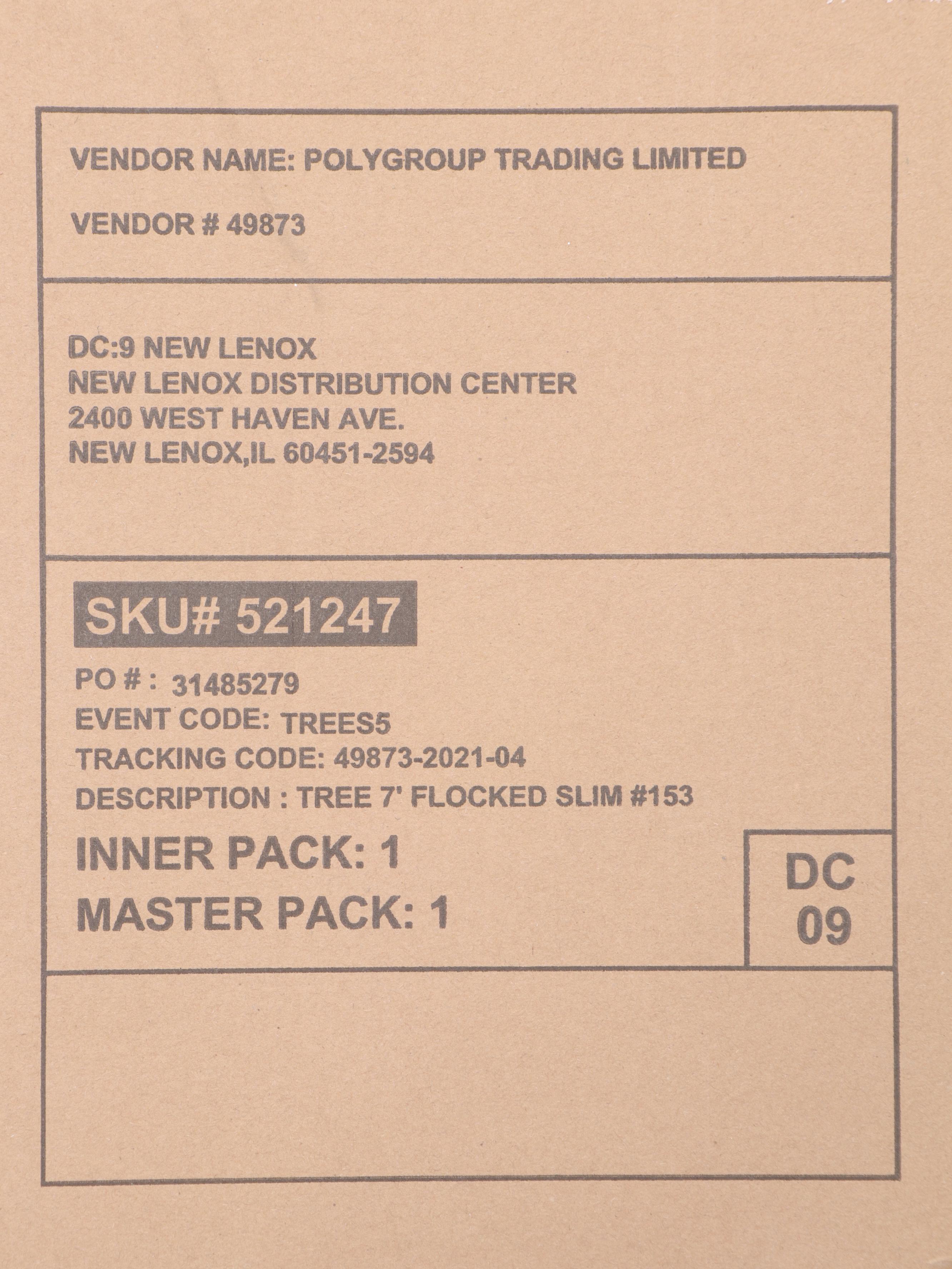 Ashland 7' PreLit Flocked Slim Tree with Ornament Collection EBTH