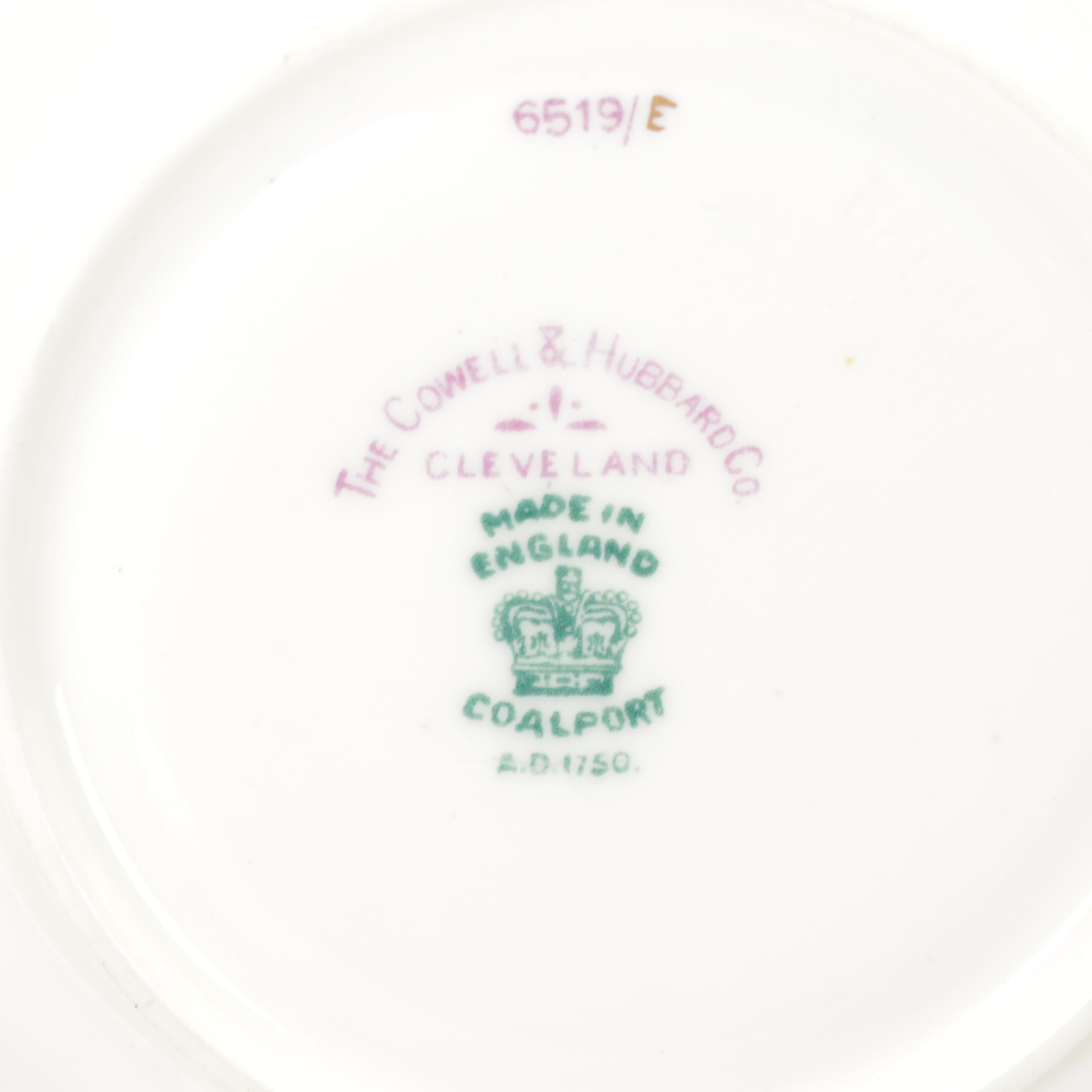 Coalport For Cowell and Hubbard Co. Cobalt and Gold Teacups and Saucers