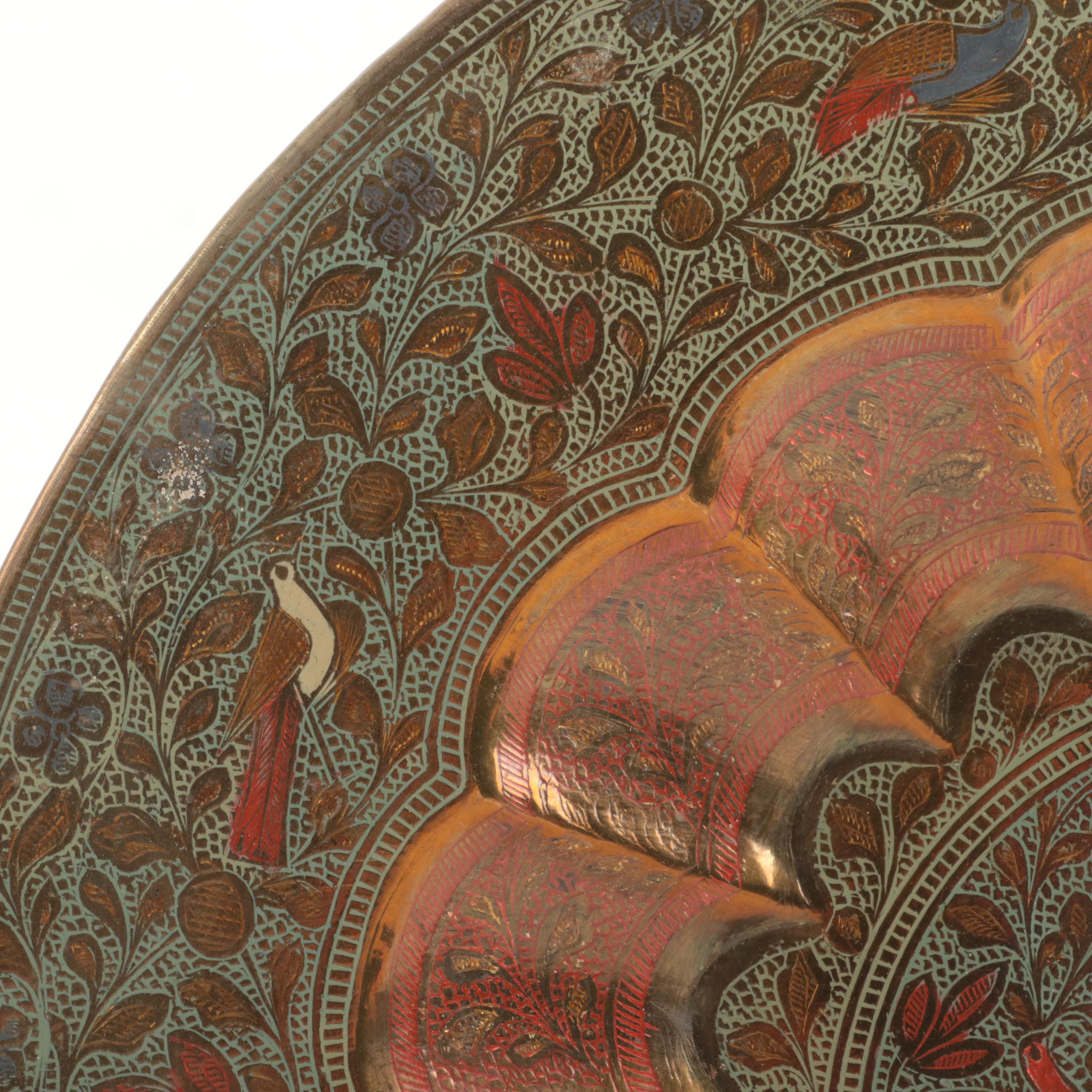 Indian HandChased and Hammered Copper and Brass Trays EBTH