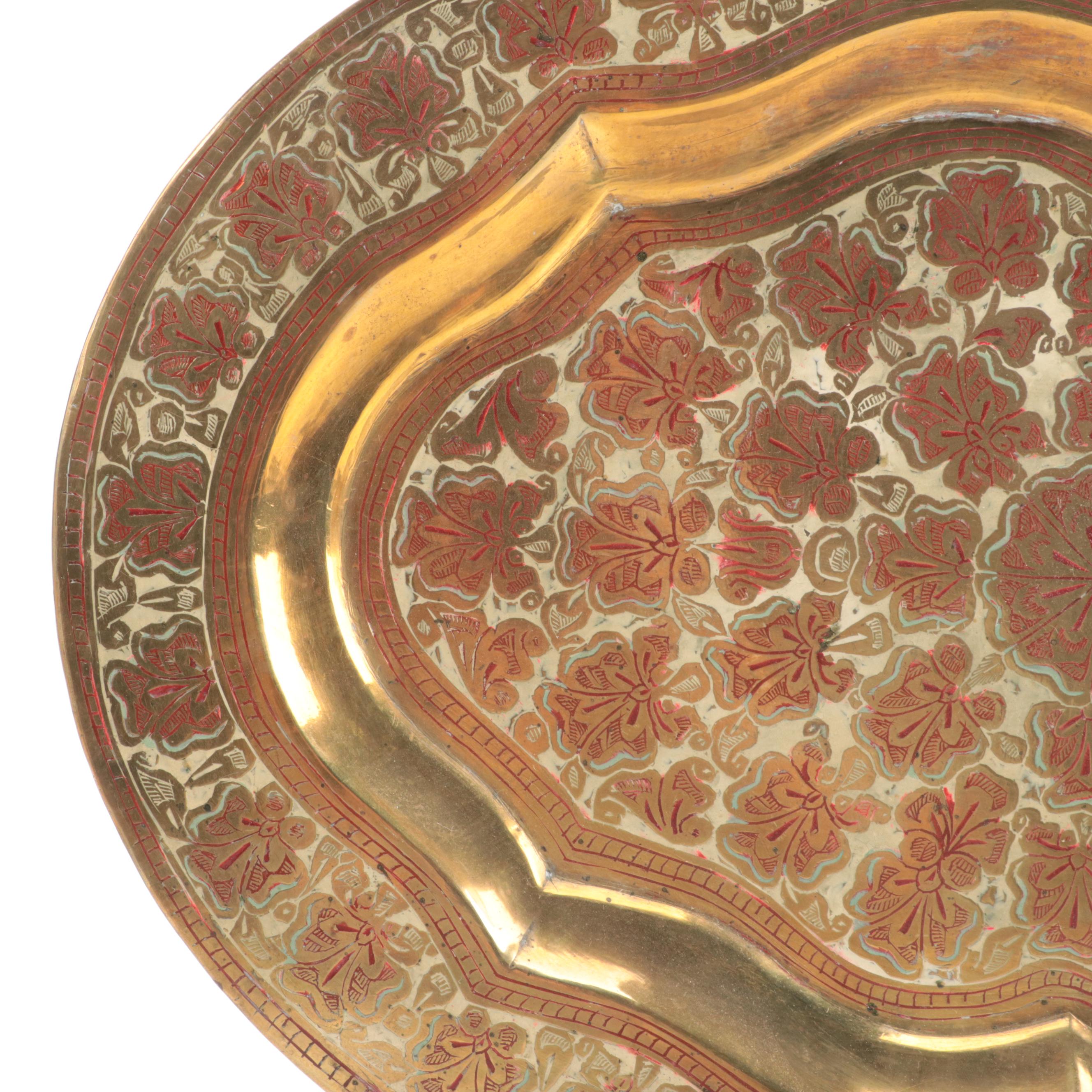 Indian HandChased and Hammered Copper and Brass Trays EBTH