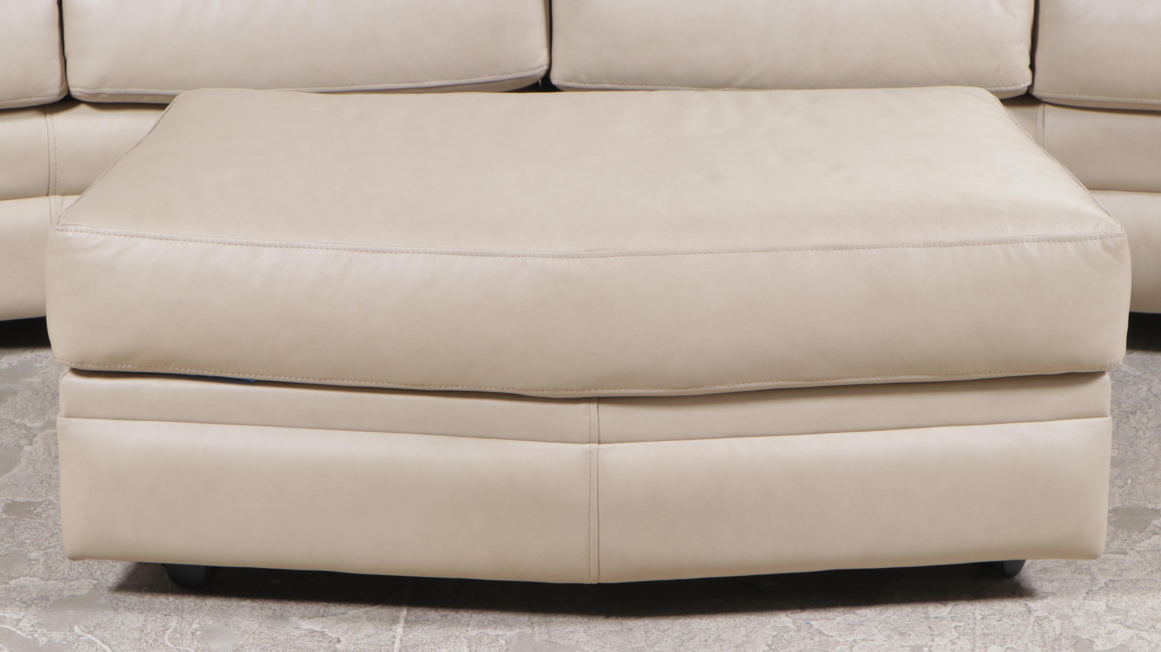 TwoPiece Sofa Express Leather Sectional Sofa with Ottoman EBTH