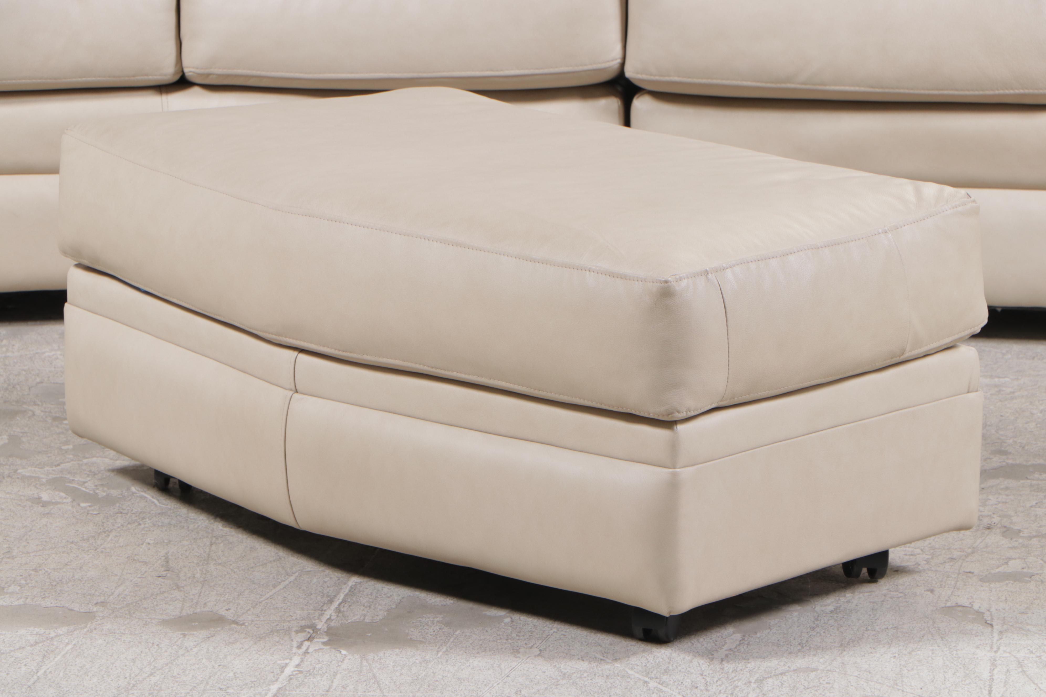 TwoPiece Sofa Express Leather Sectional Sofa with Ottoman EBTH