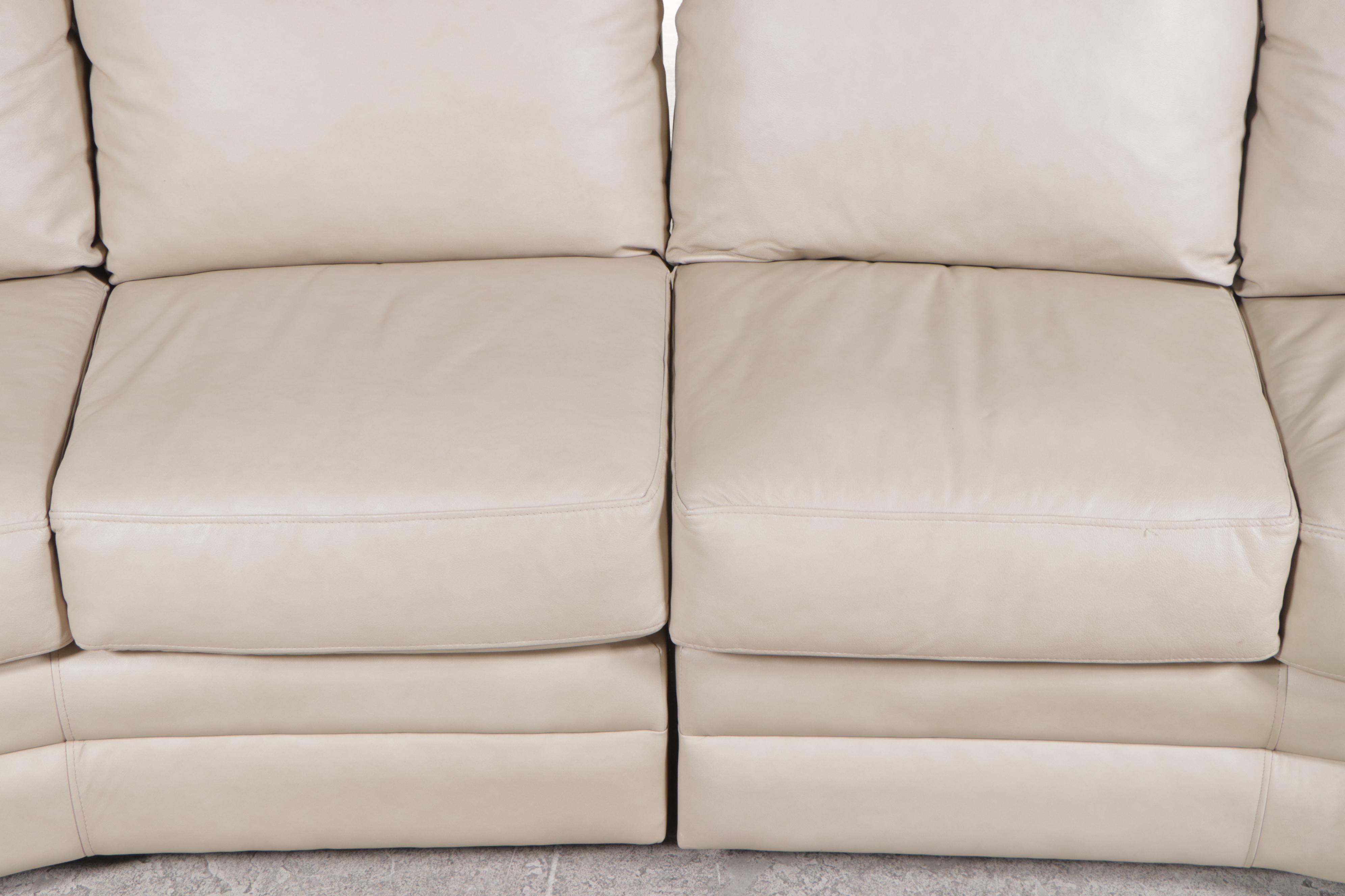 TwoPiece Sofa Express Leather Sectional Sofa with Ottoman EBTH