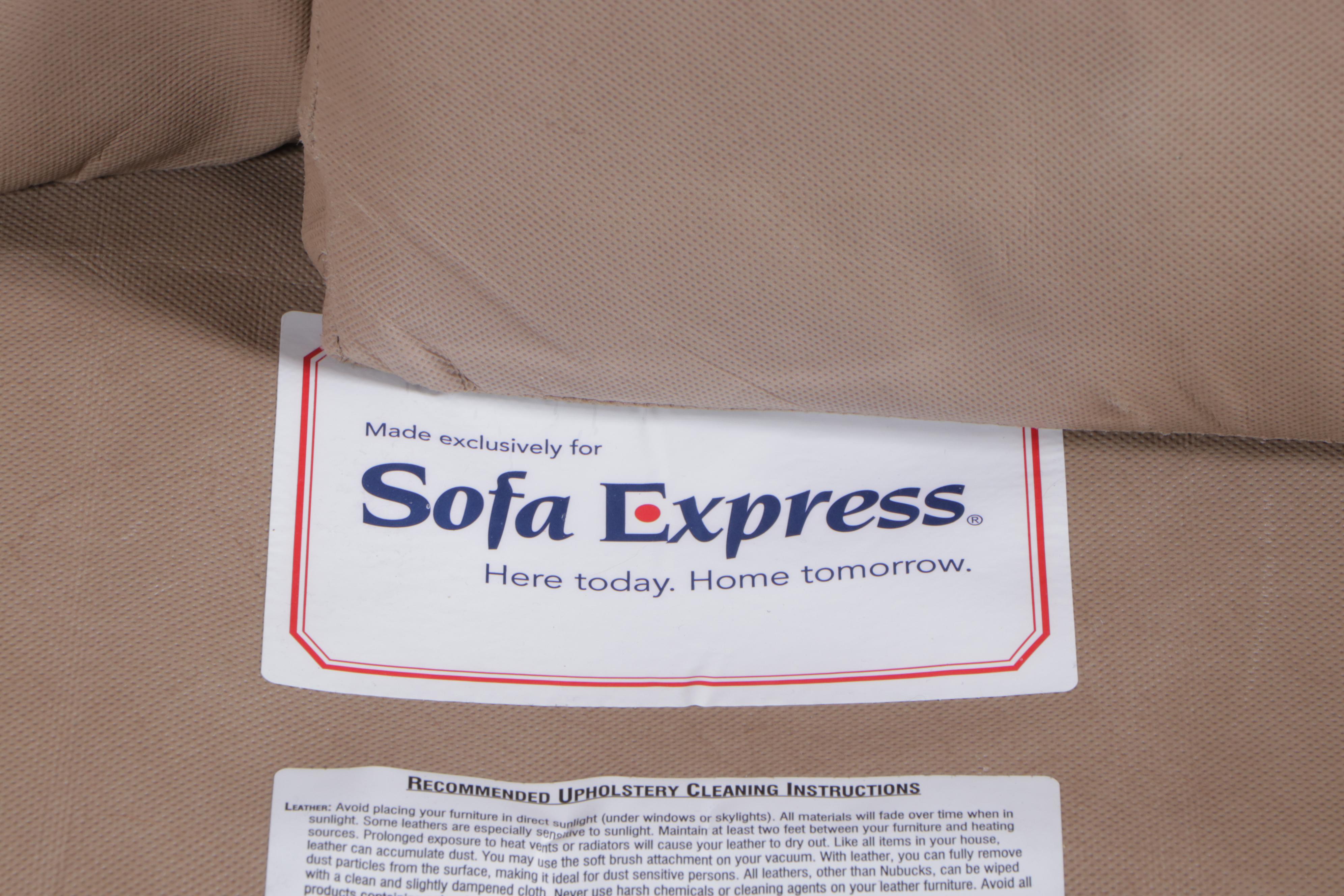 TwoPiece Sofa Express Leather Sectional Sofa with Ottoman EBTH