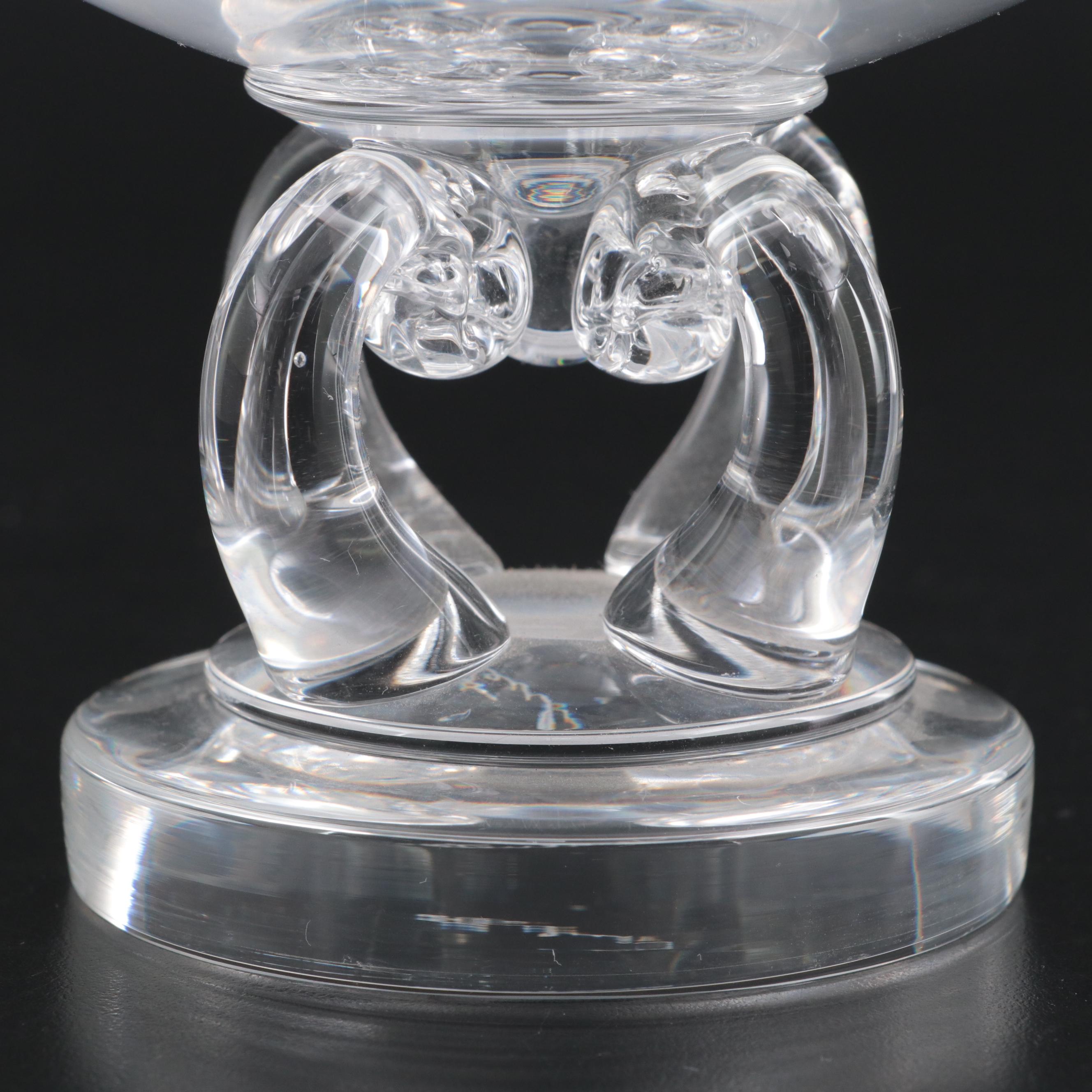 Steuben Art Glass Pedestal Bowl Designed by Thompson EBTH