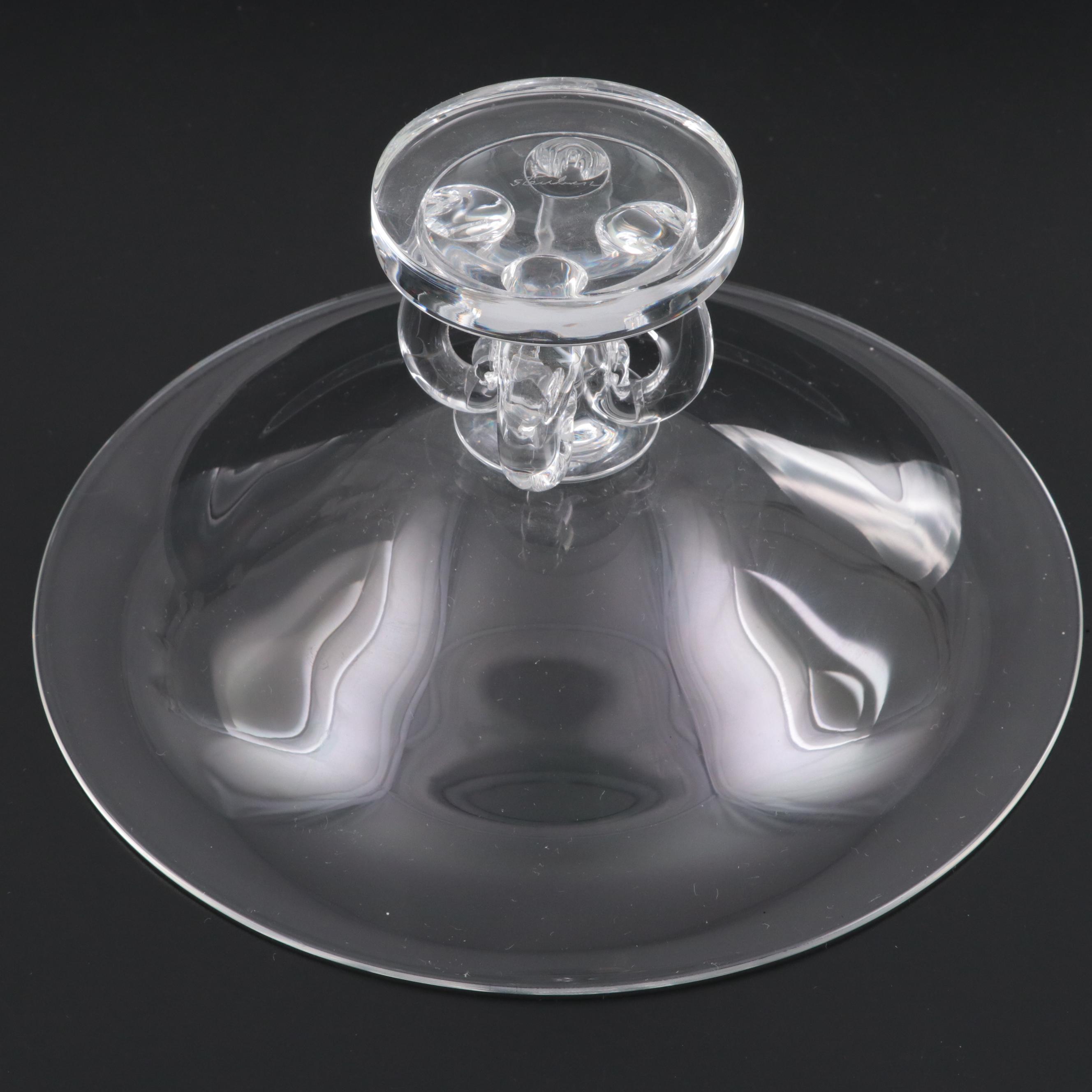 Steuben Art Glass Pedestal Bowl Designed by Thompson EBTH