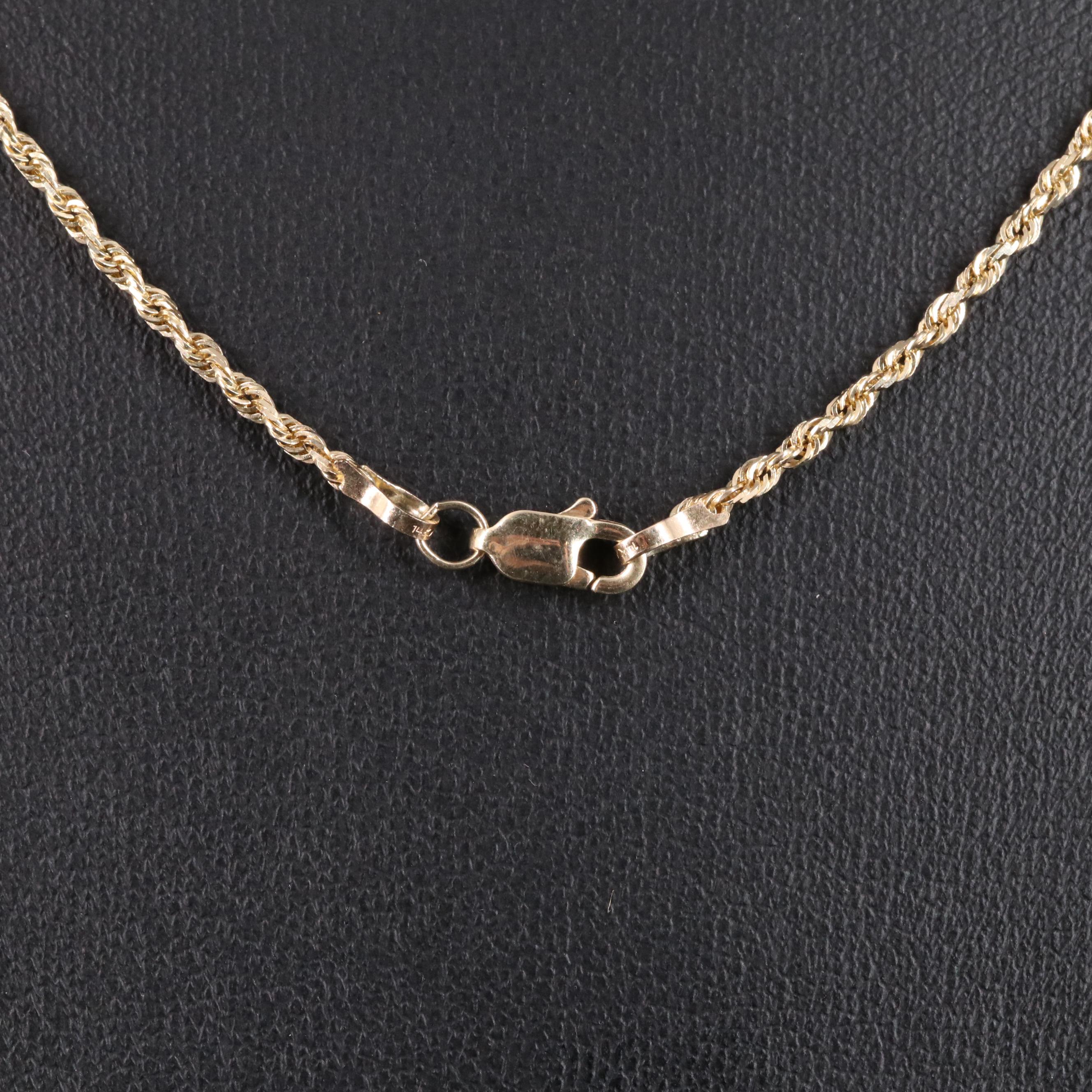 14K French Rope Chain Necklace EBTH