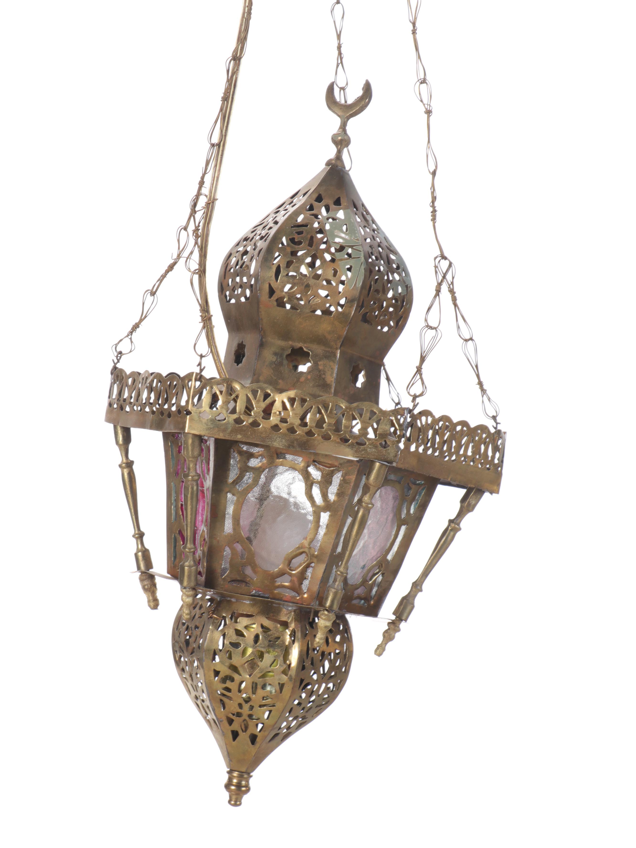Moroccan Style Pierced Brass Swag Lamps EBTH