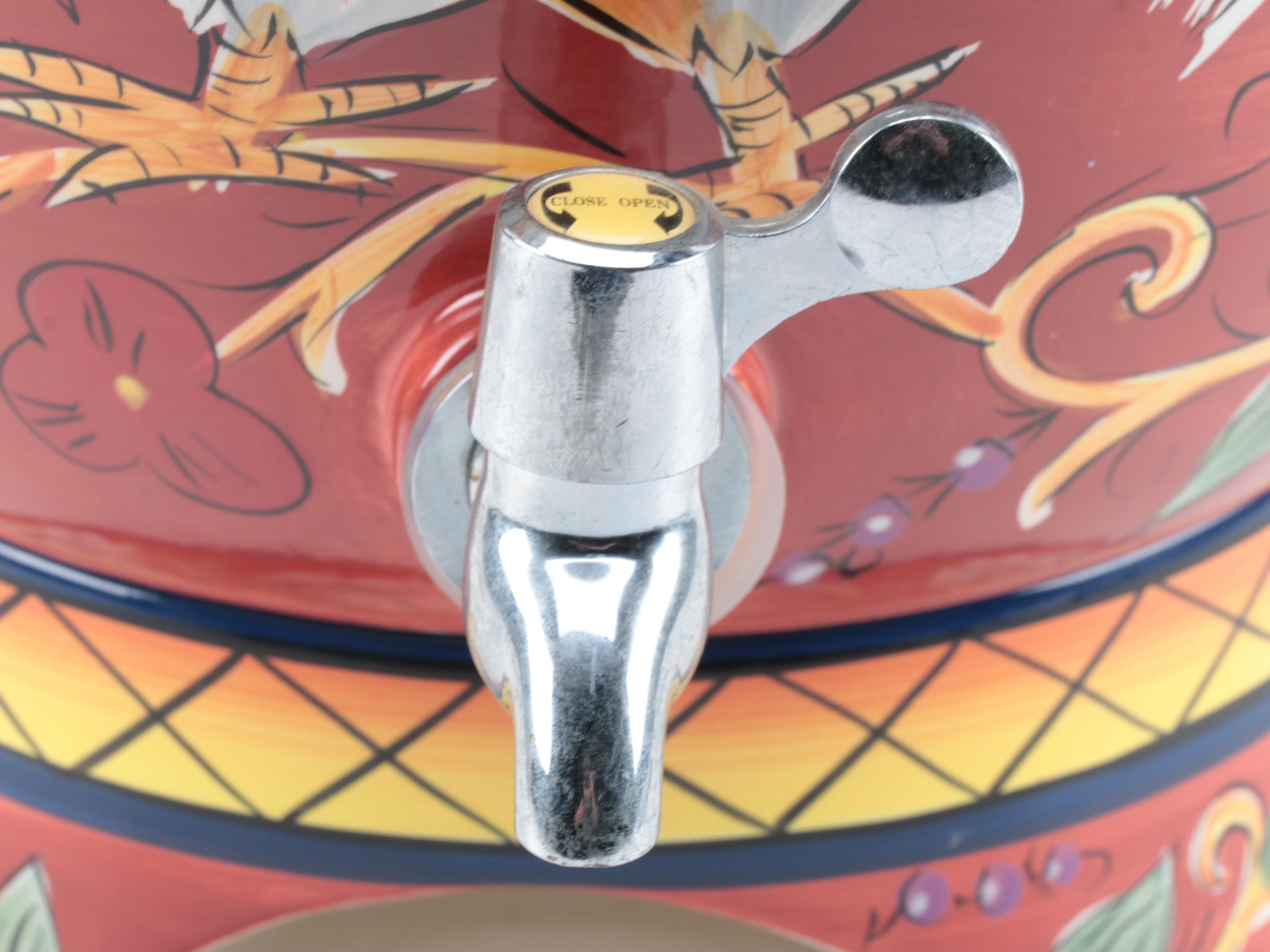 Tabletops Gallery HandPainted Ceramic Drink Dispenser EBTH