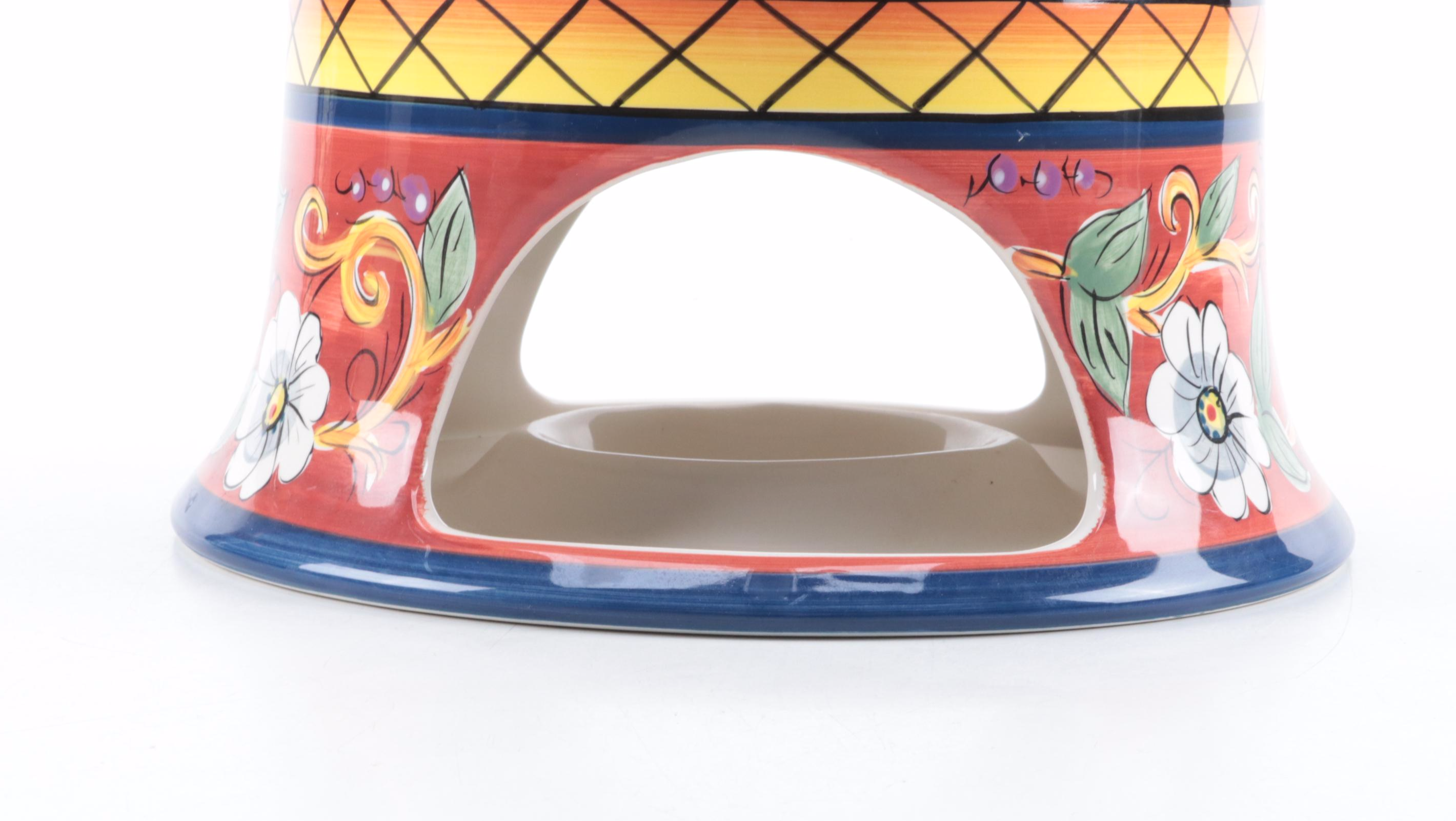 Tabletops Gallery HandPainted Ceramic Drink Dispenser EBTH