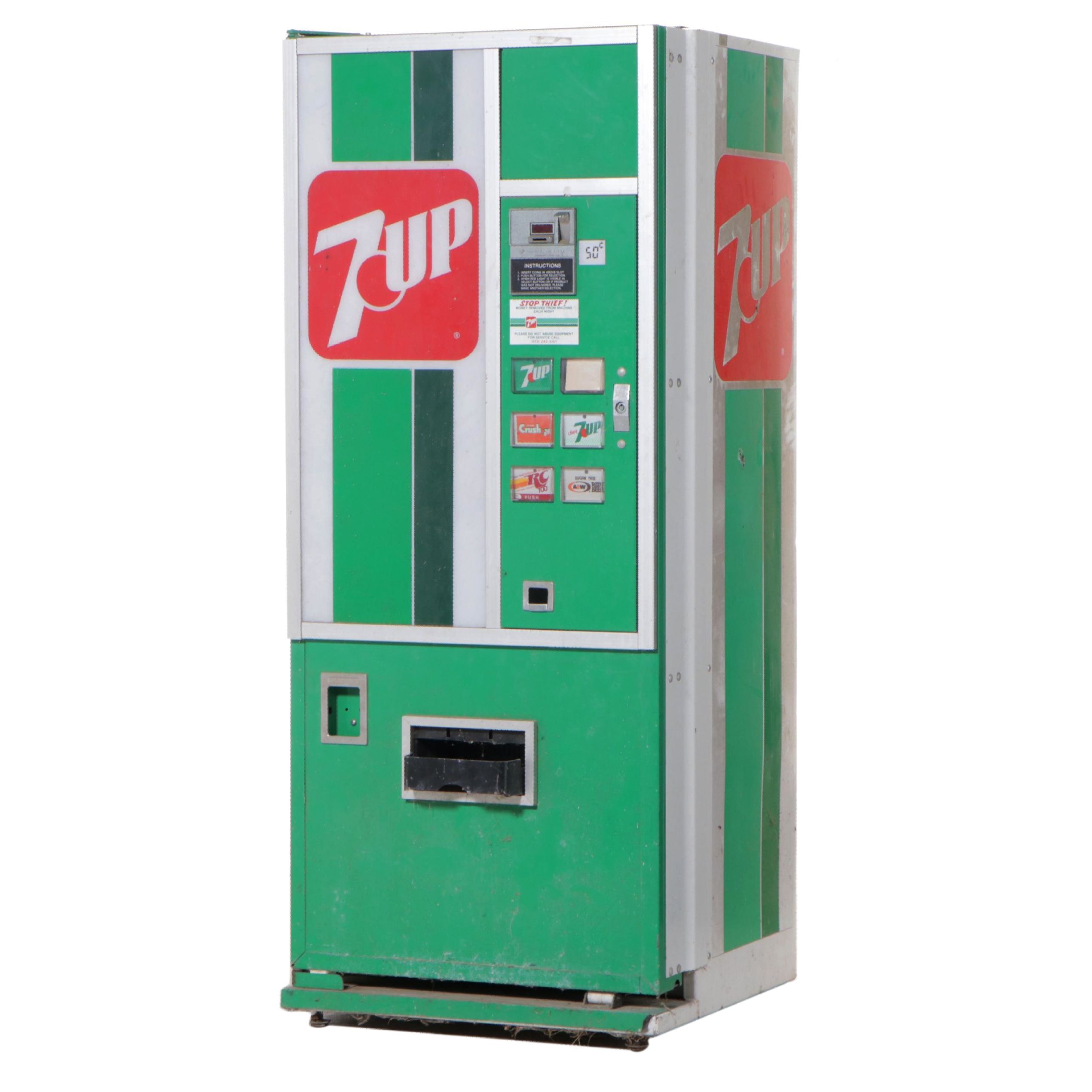 DixieNarco Inc. "DNCB 240/1386" 7UP Vending Machine, Late 20th