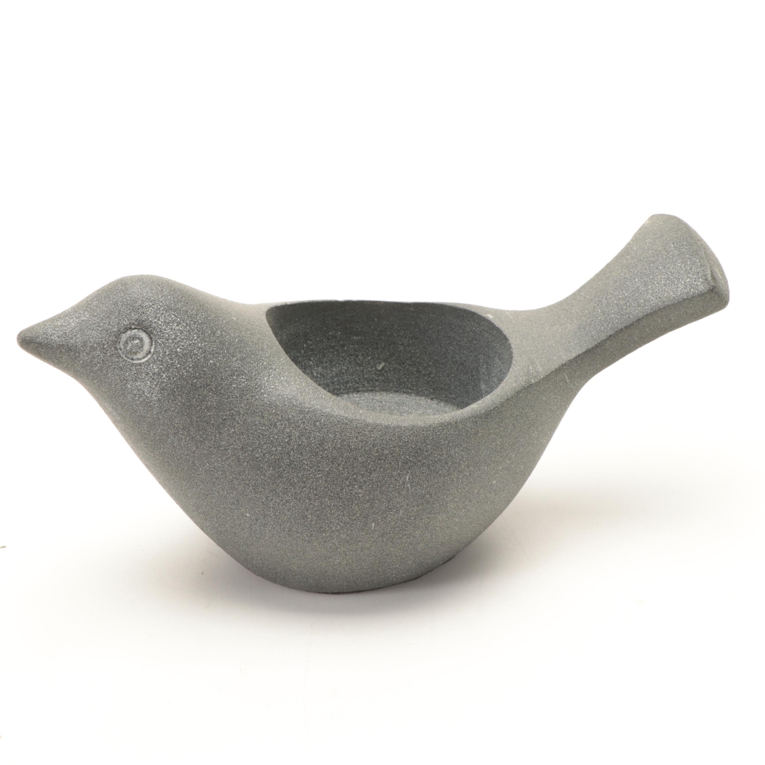 Crate & Barrel Composite Tweet Bird Tealight Candle Holders EBTH