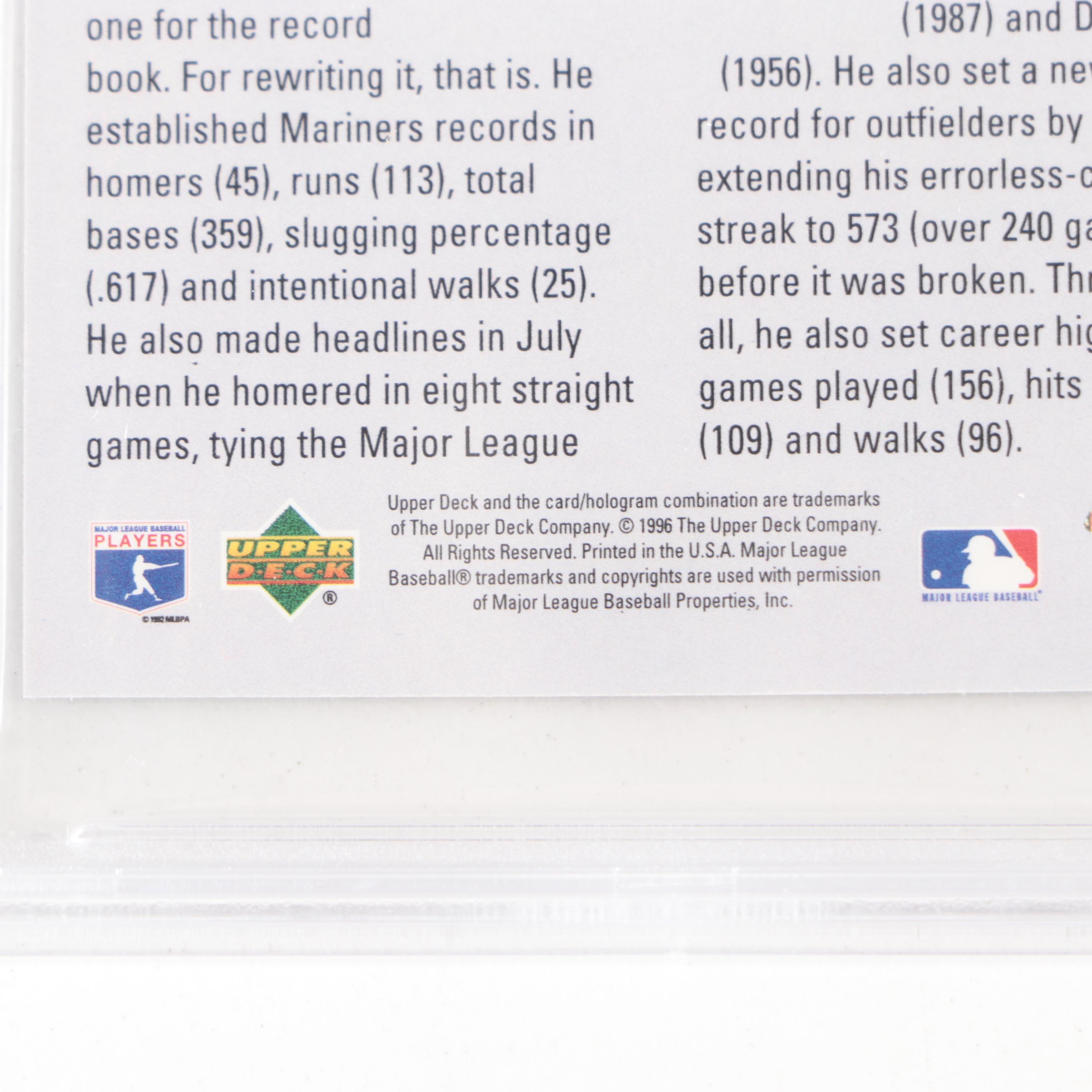 1996 Collector's Choice Ken Griffey Jr. A Cut Above CA5 PSA 8 Baseball Card EBTH
