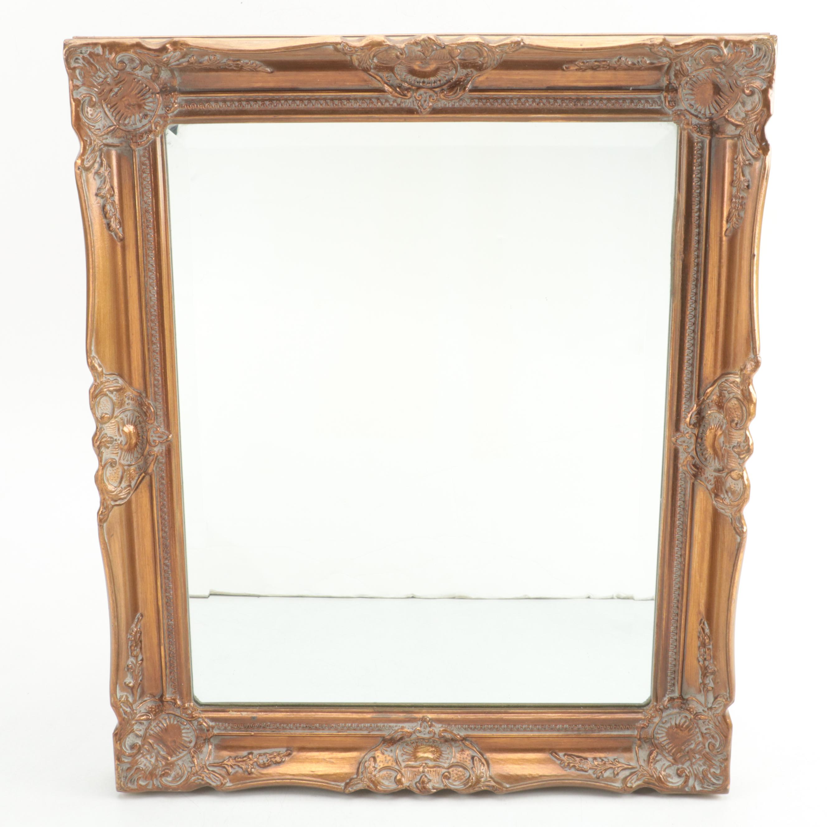 Carolina Mirror Company Bronze Painted Wood Beveled Mirror EBTH