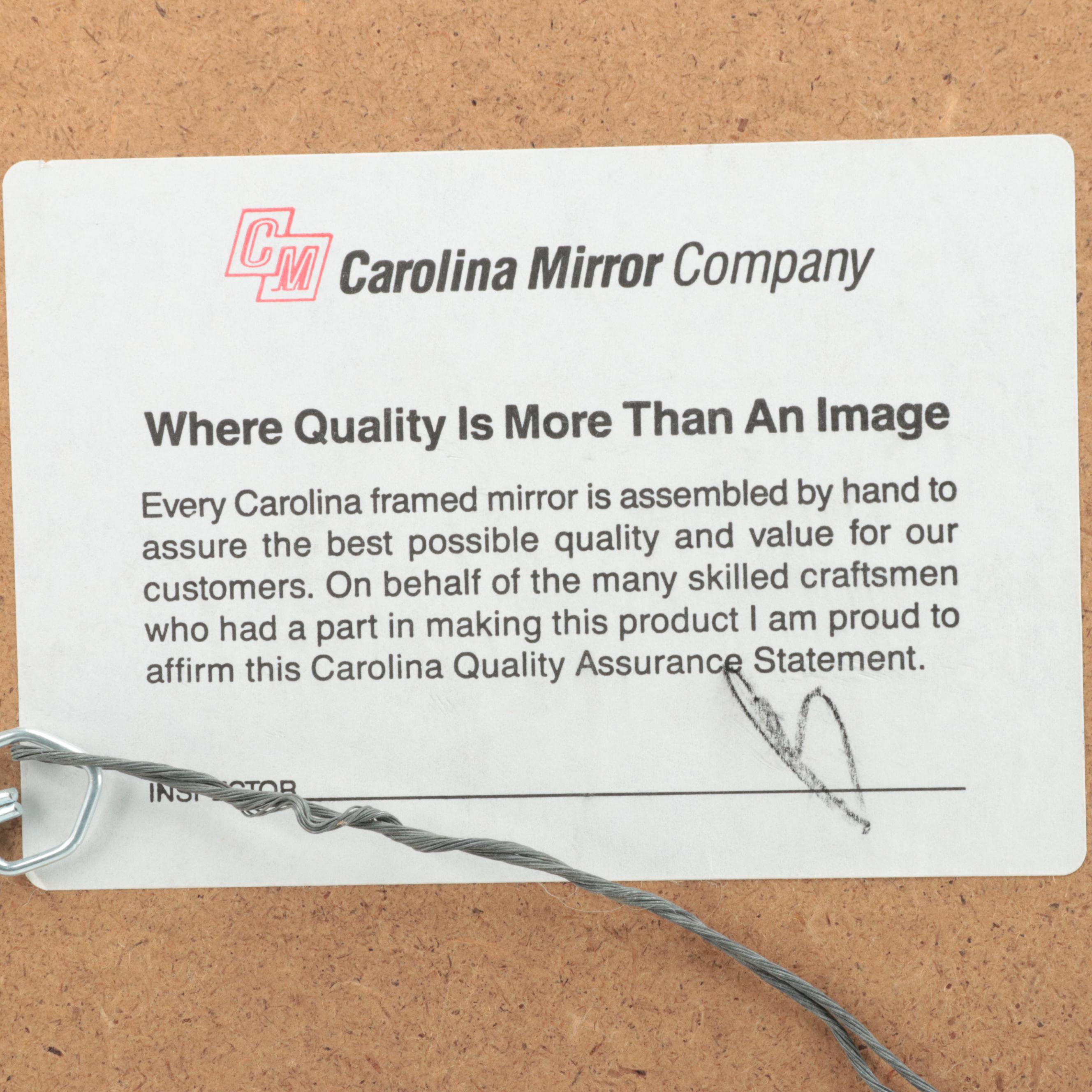 Carolina Mirror Company Bronze Painted Wood Beveled Mirror EBTH