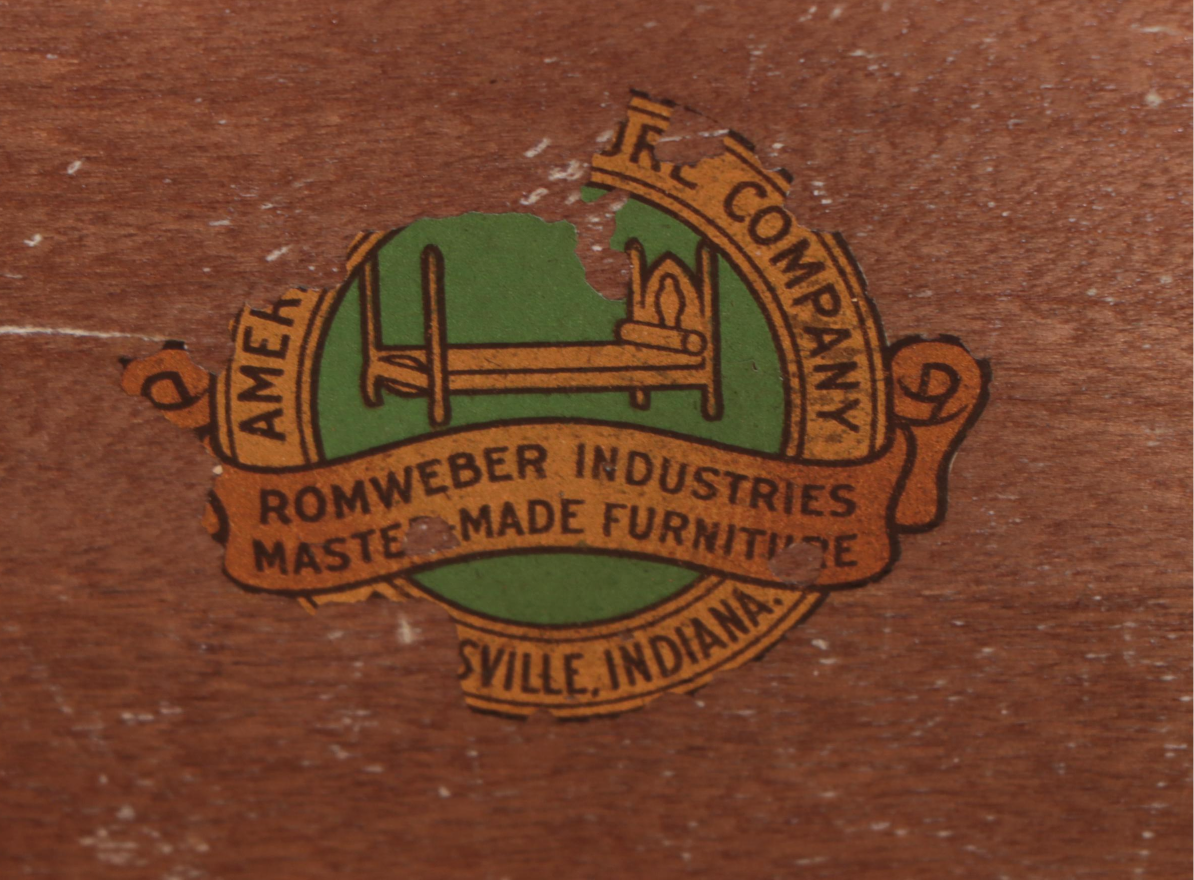 Romweber Neoclassical Style Figured Walnut and Maple FiveDrawer Chest