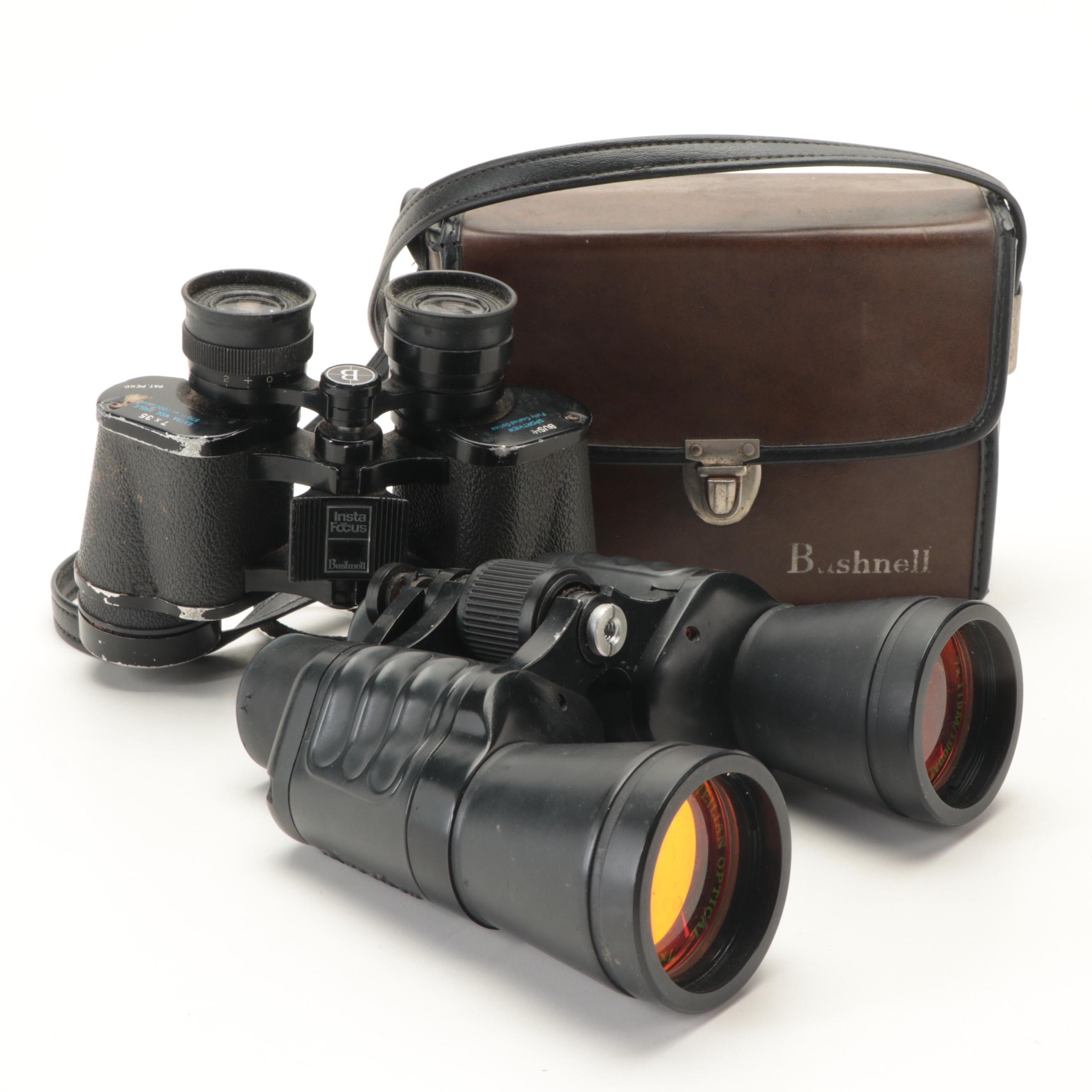 JL Breaker 7x50 Optical and Bushnell 7x35 Sportview Extra Wide Angle Binoculars EBTH