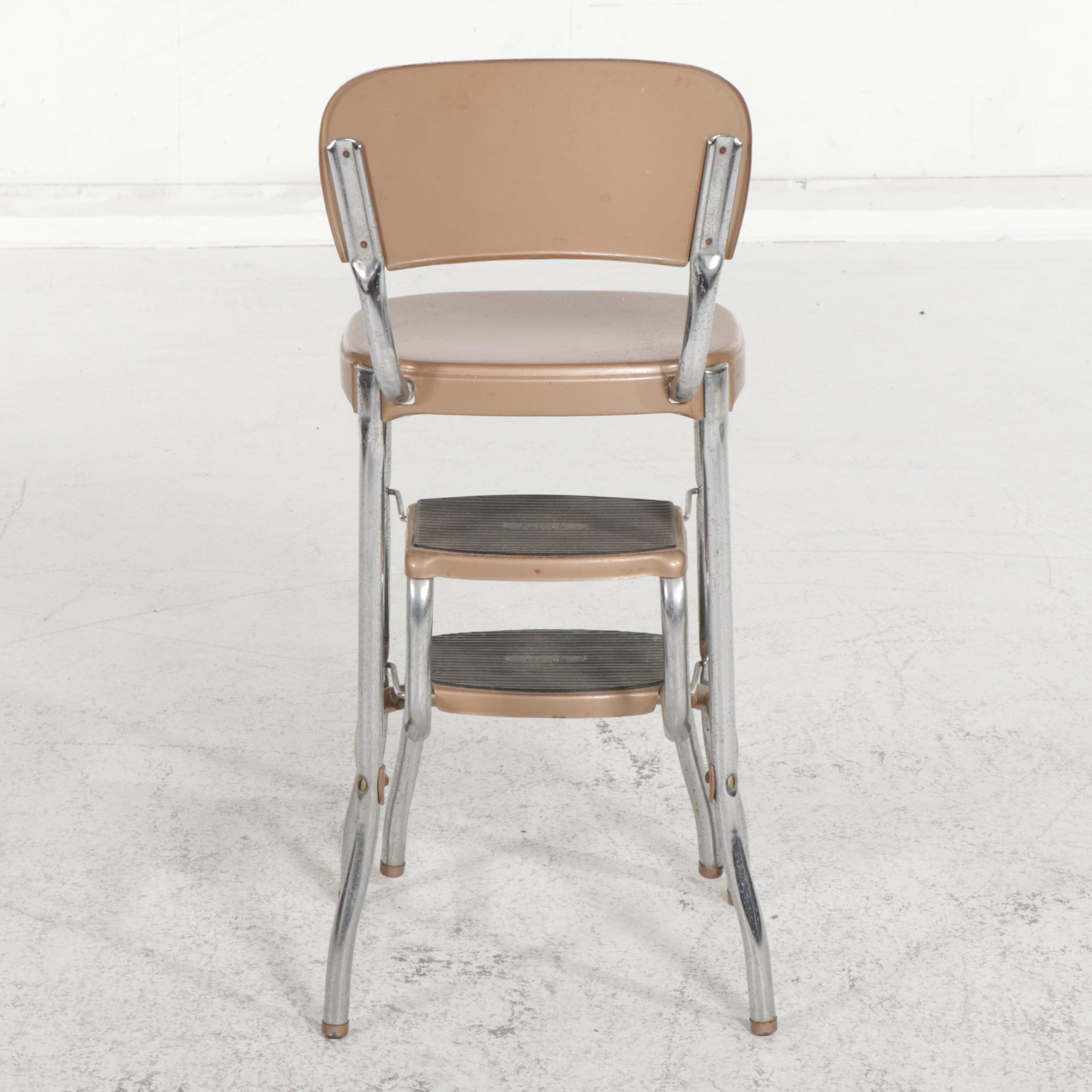 Stylaire Mid Century Modern Chrome CounterHeight Step Stool Chair EBTH