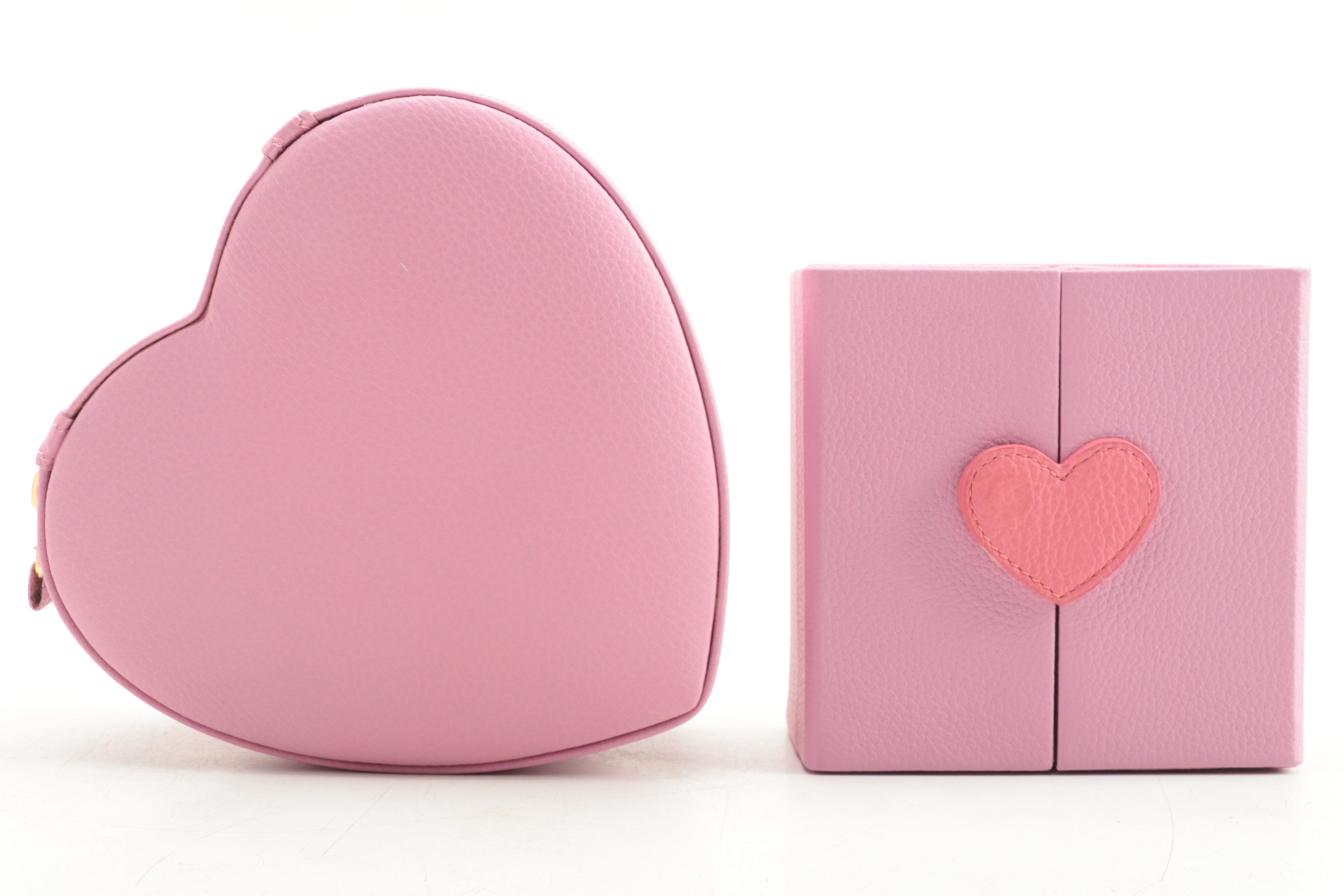 Rowallan Pink Leather Travel Jewelry Cases EBTH