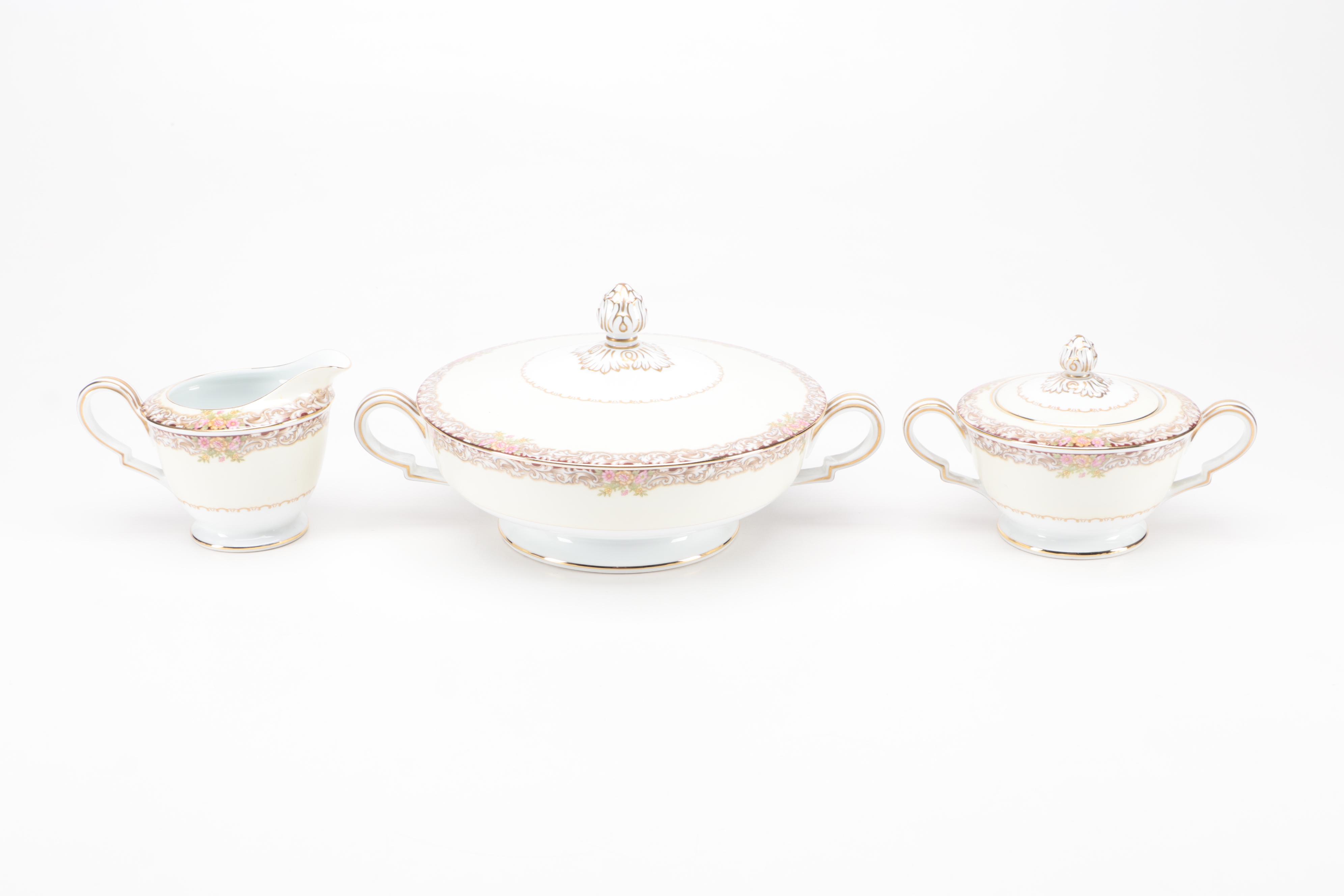 Noritake "Harmony" Porcelain Dinnerware and Serveware, Mid20th Century