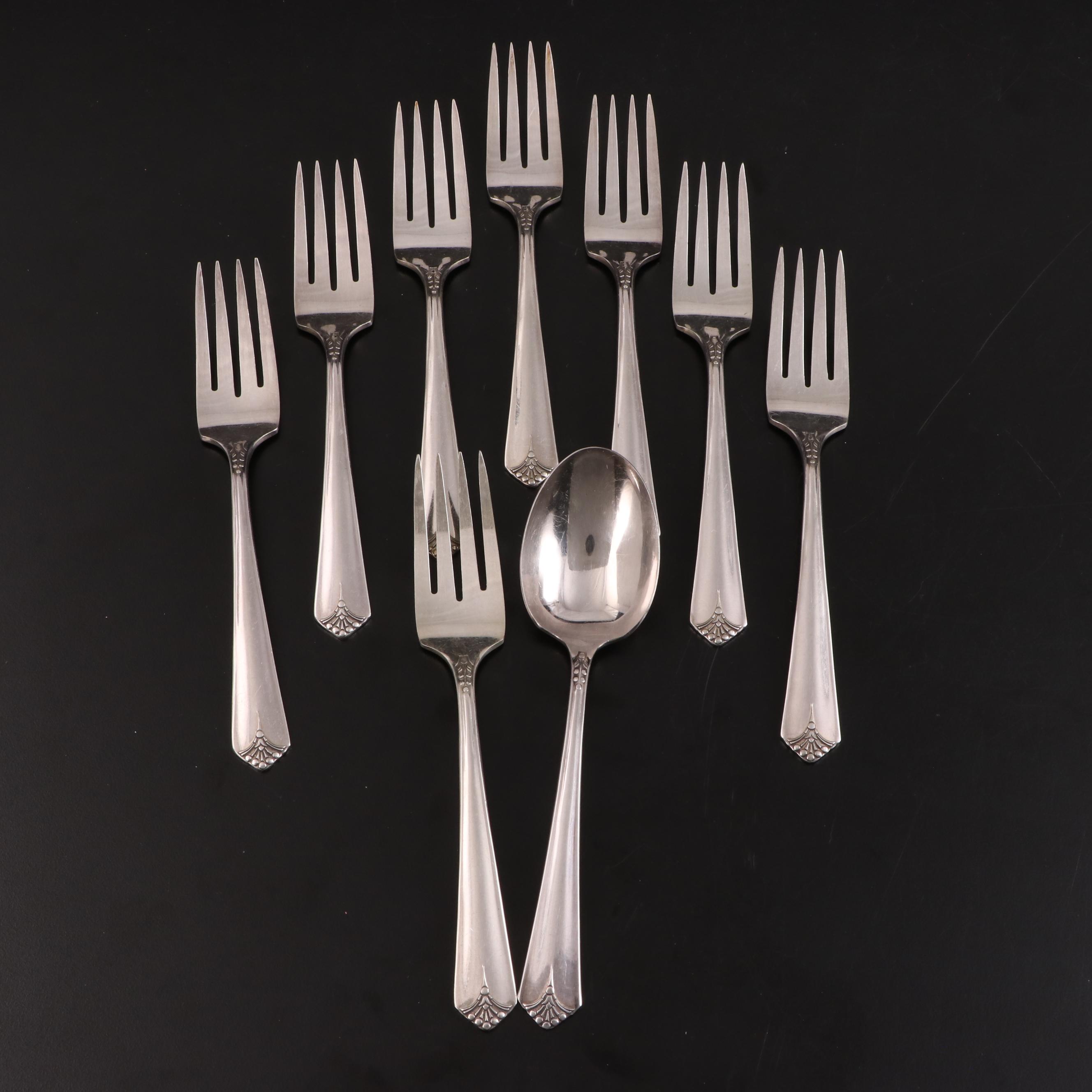 Oneida "Courtney" Silver Plate Flatware, Mid20th Century EBTH