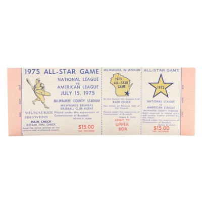 1975 MLB Hank Aaron's Last All-Star Game Ticket