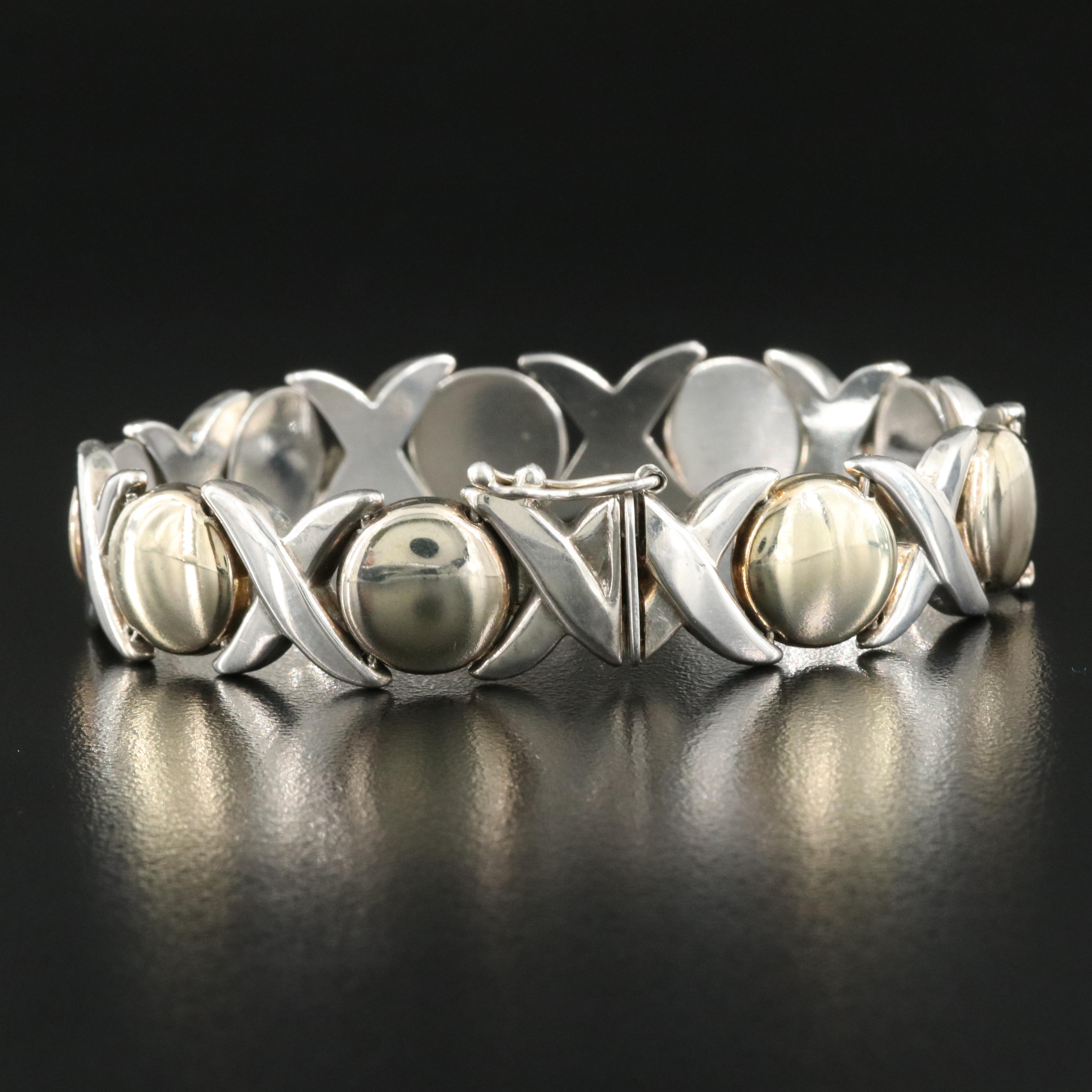 Italian Sterling "X and O" Bracelet EBTH