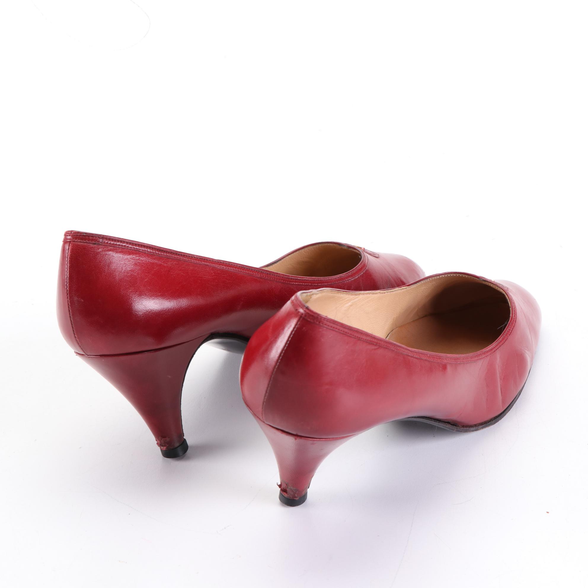 Gucci Interlocking GG Leather Pumps with GG Canvas Shoe Trees EBTH