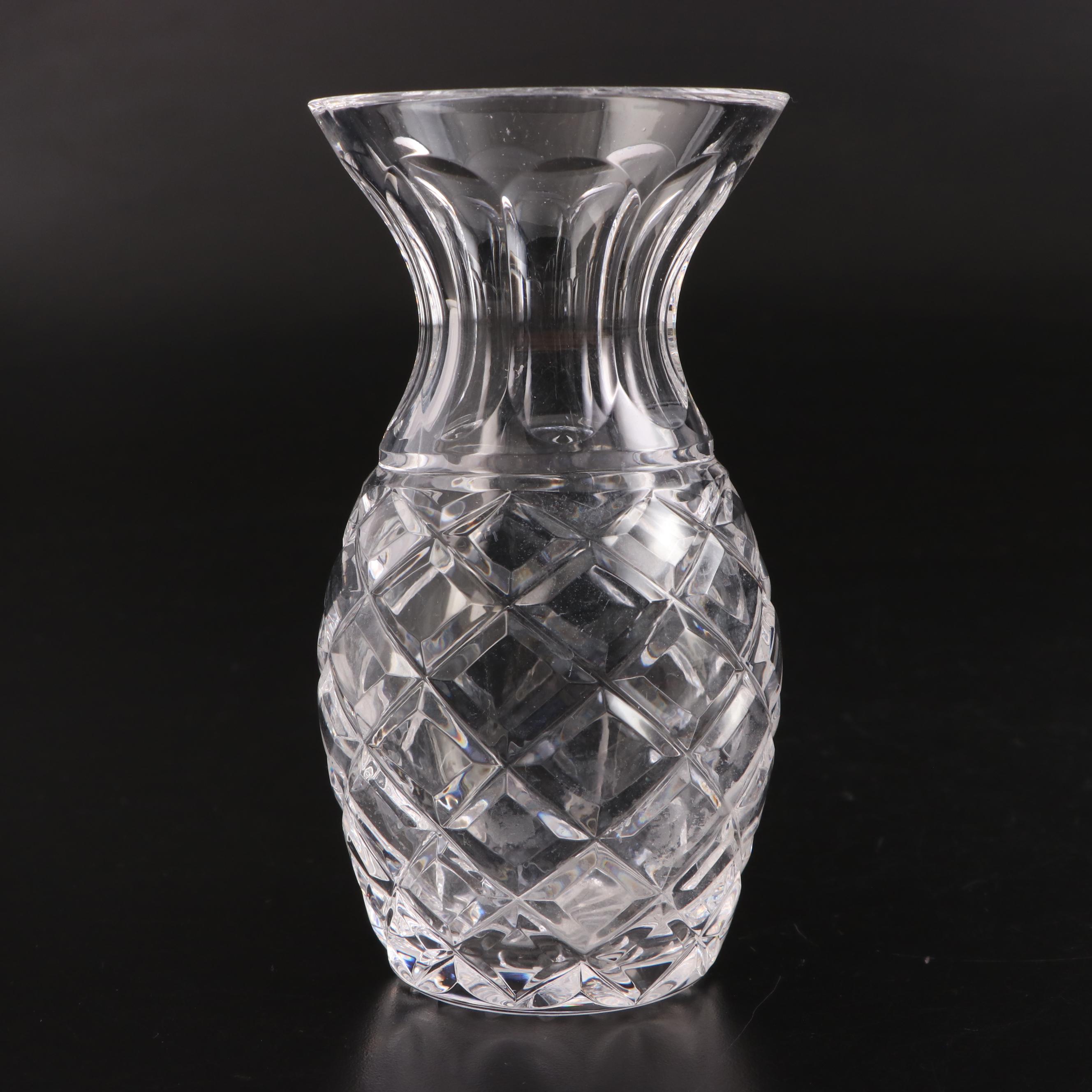 Waterford Crystal "Lismore" Creamer and Open Sugar with Bud Vase EBTH