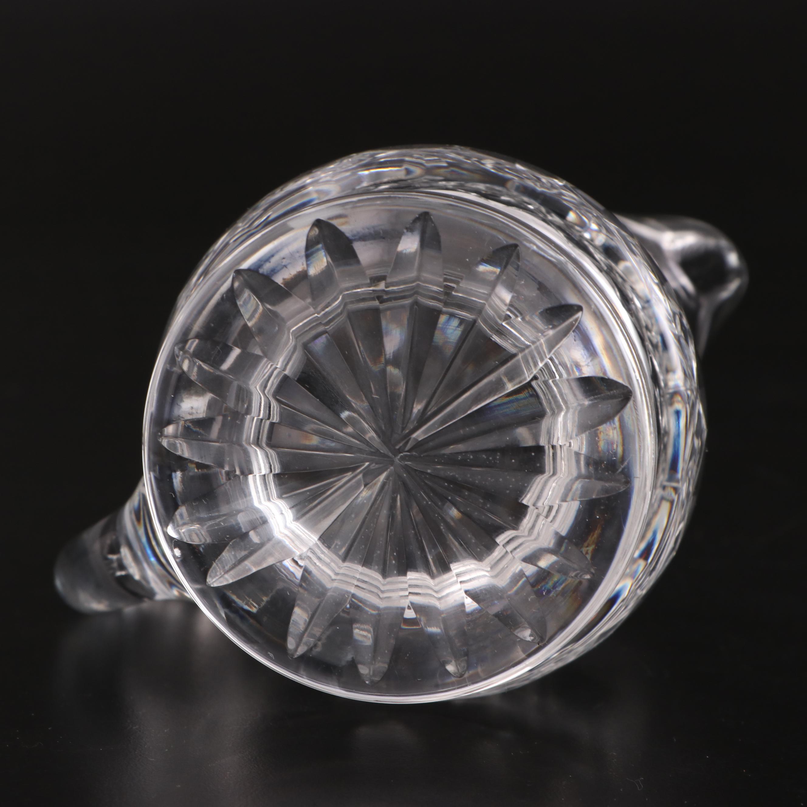 Waterford Crystal "Lismore" Creamer and Open Sugar with Bud Vase EBTH