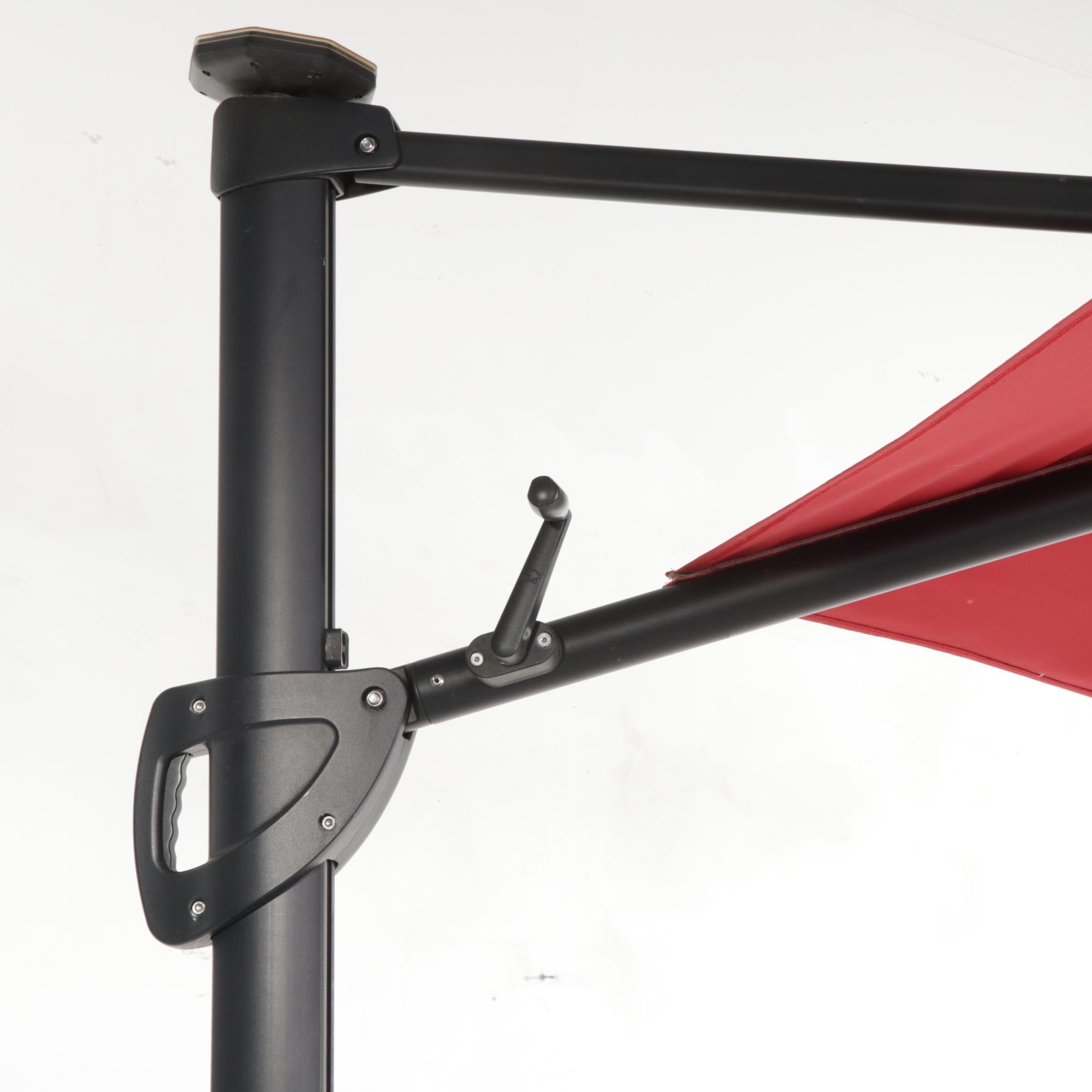 Cantilever Patio Umbrella With Weighted Base and Lights EBTH