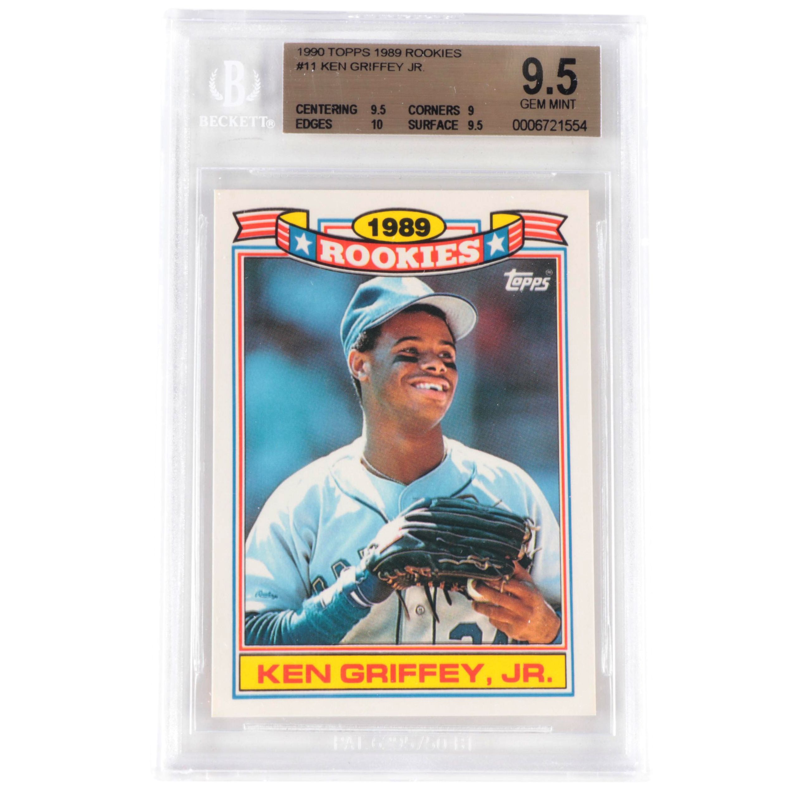 1990 Topps 1989 Rookies Ken Griffey Jr. 11 Beckett 9.5 Gem Mint