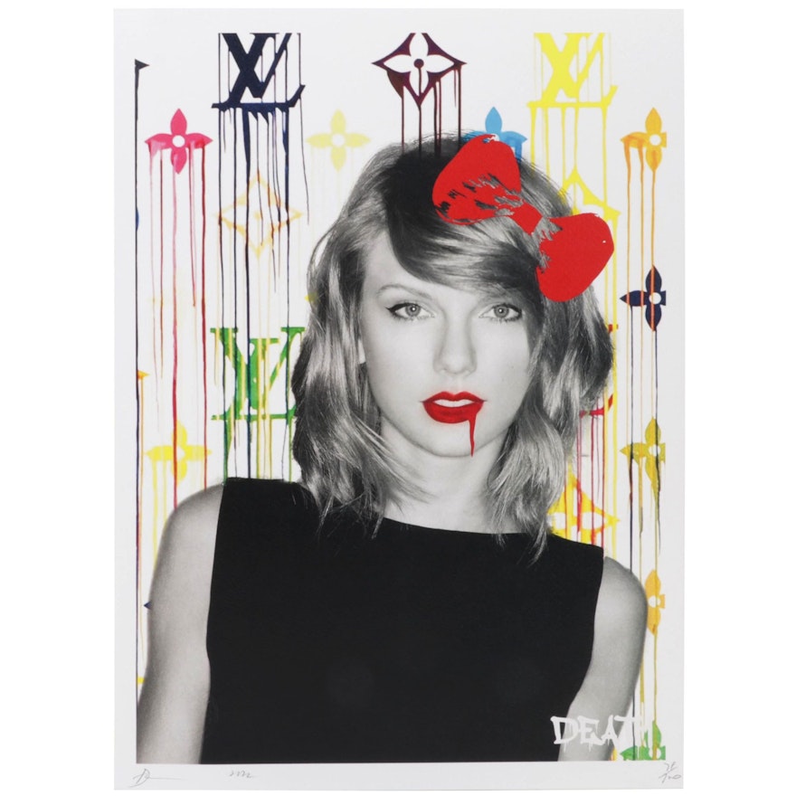 Death Nyc Pop Art Graphic Print Featuring Taylor Swift, 2022 | Ebth