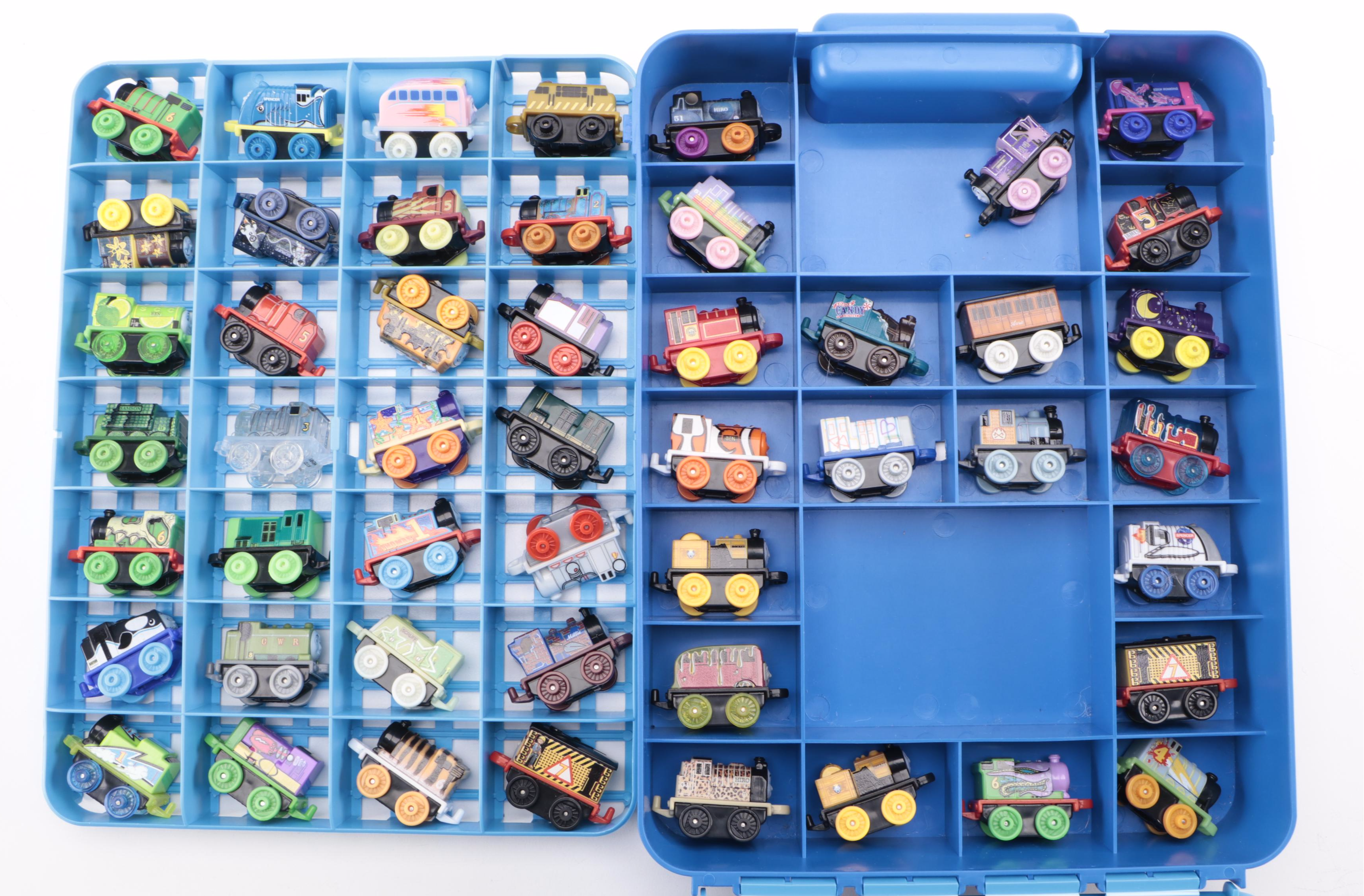 Thomas the Tank Engine Plastic Storage Case and Mini Trains EBTH