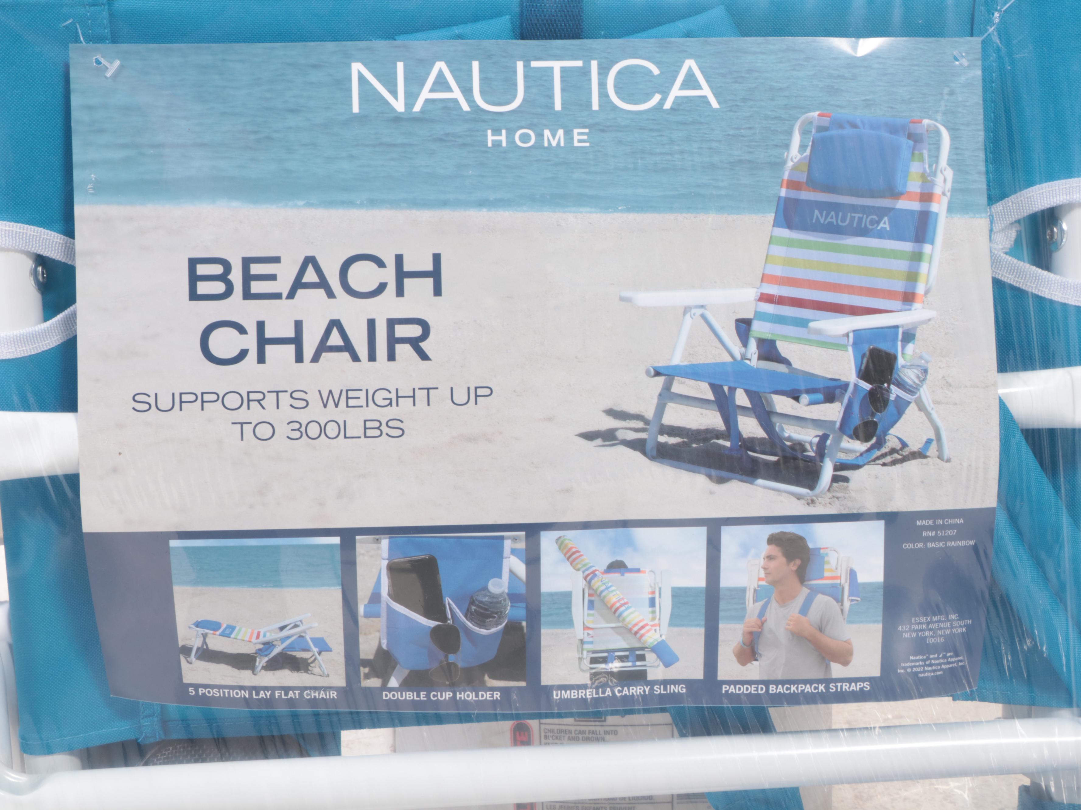 Two Pack of Nautica Folding Beach Chairs EBTH