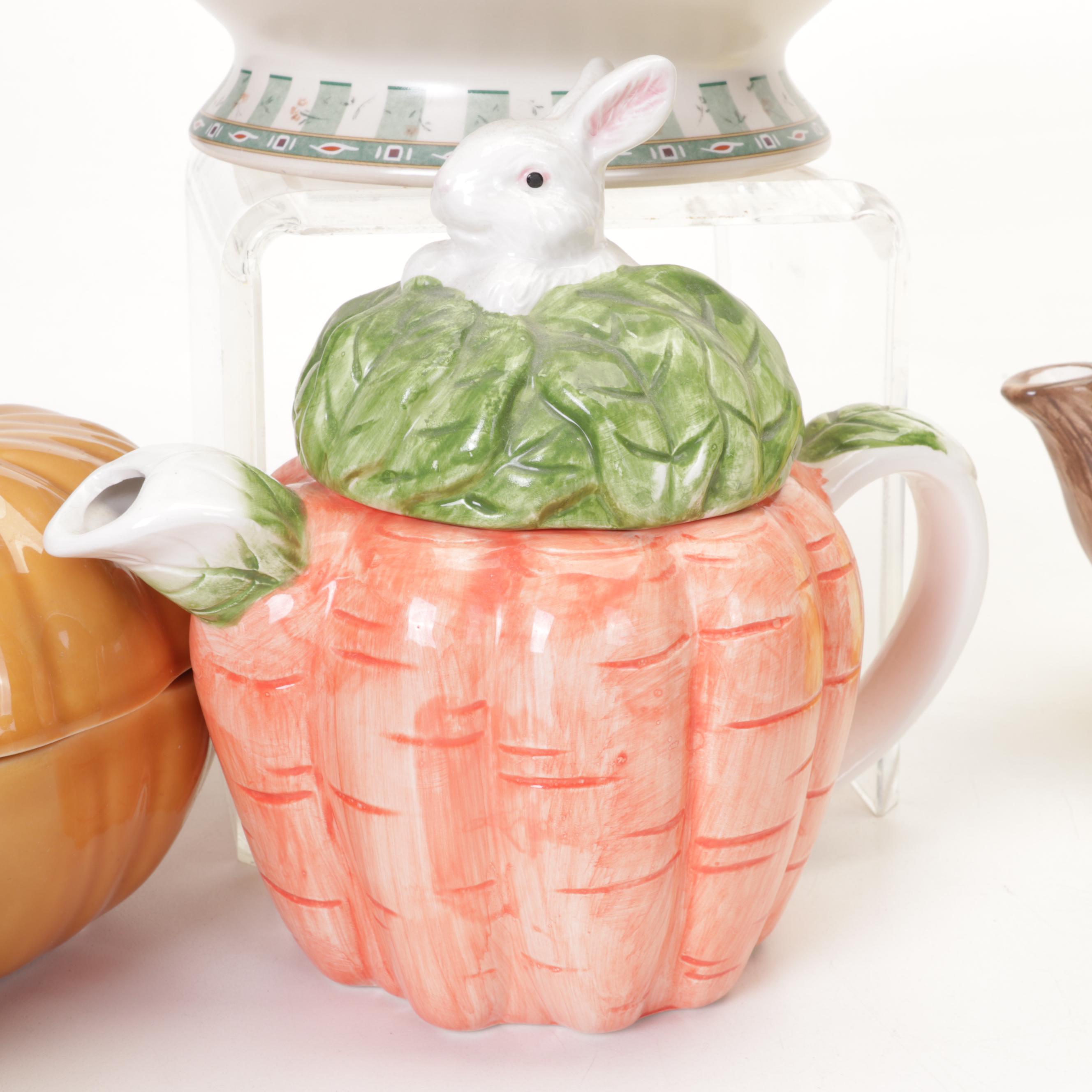 Ceramic Figural Teapots, Planters and Other Table Accessories, EBTH